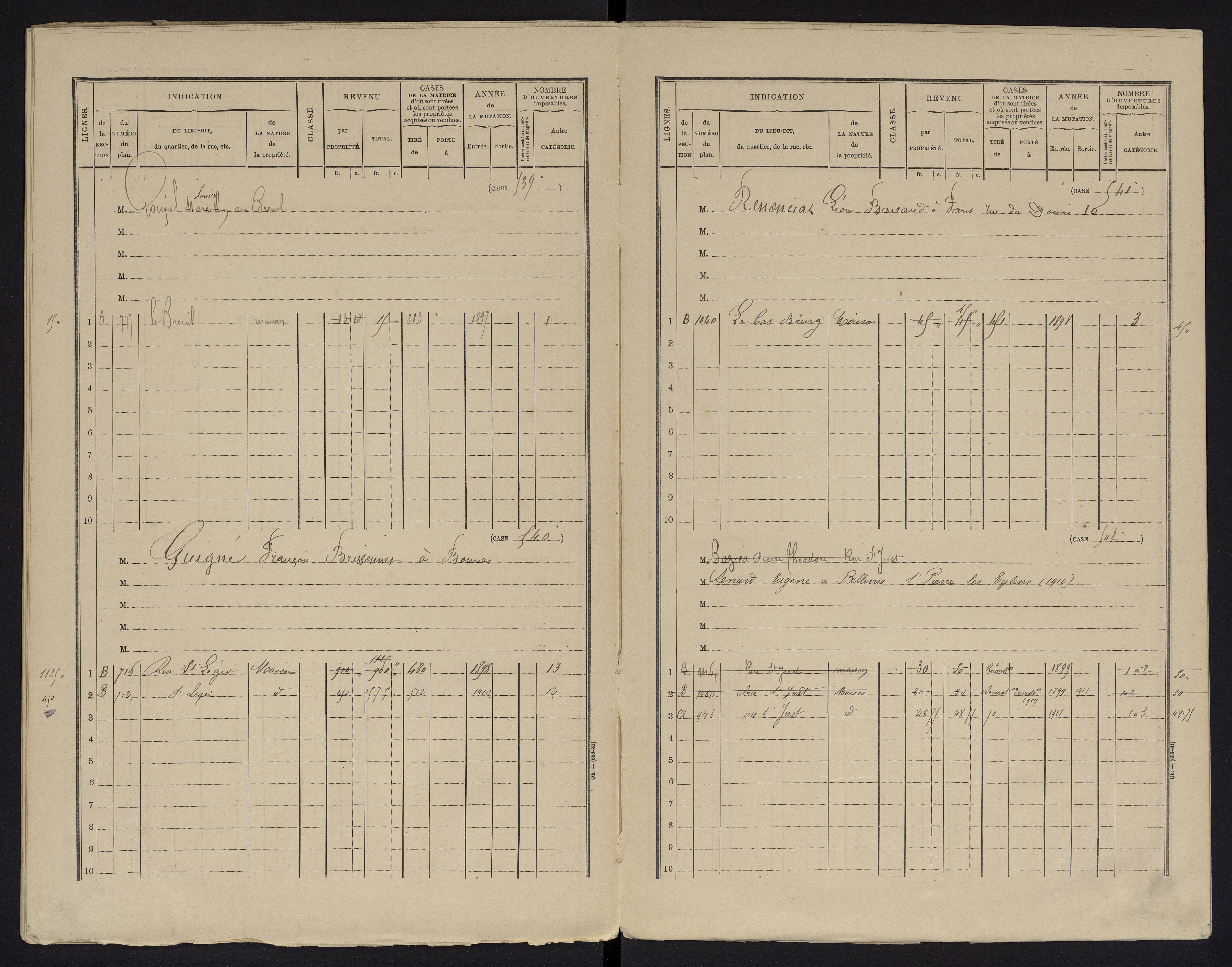 Chauvigny - FRAD086_cadastre Cases 1-600 