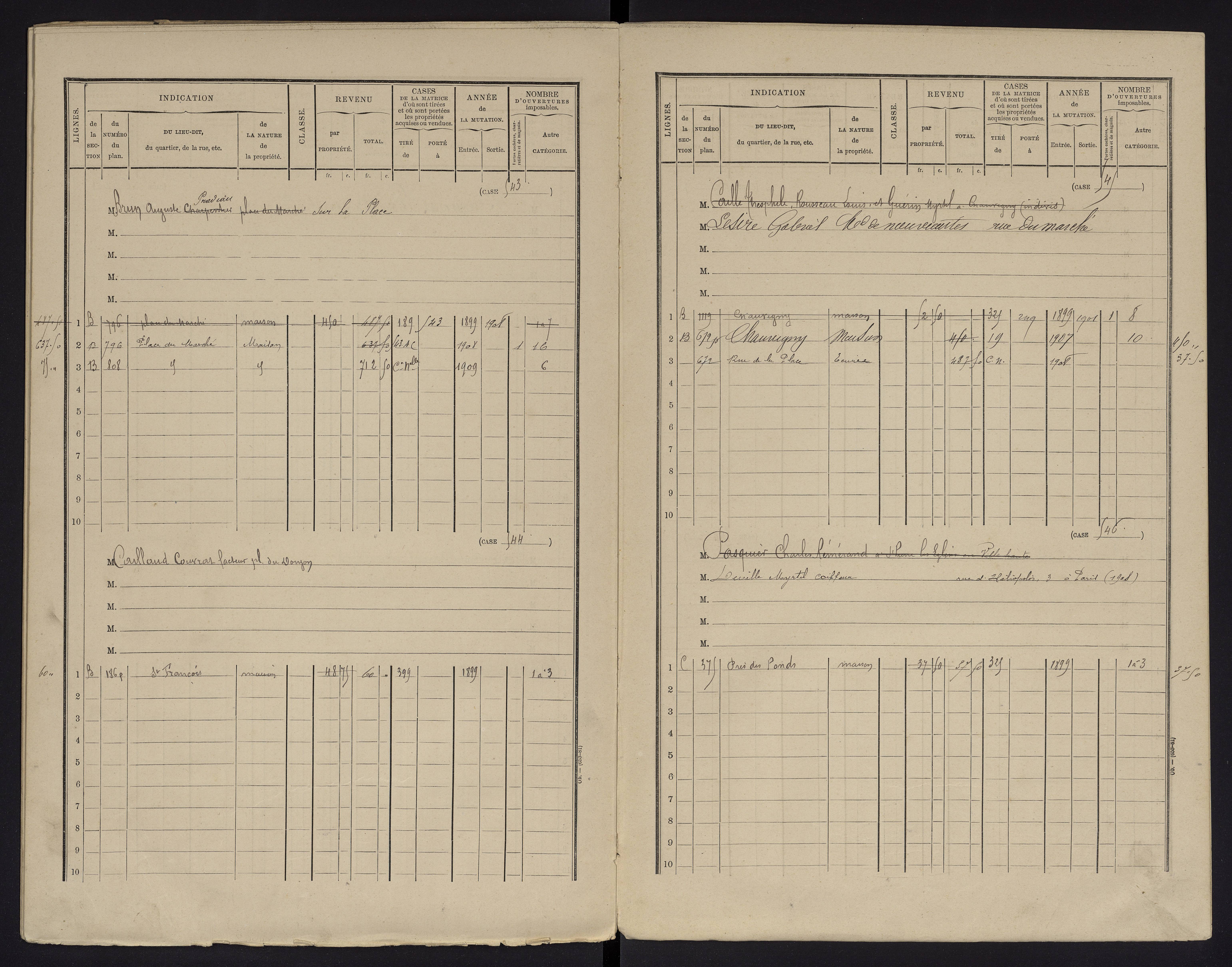 Chauvigny - FRAD086_cadastre Cases 1-600 