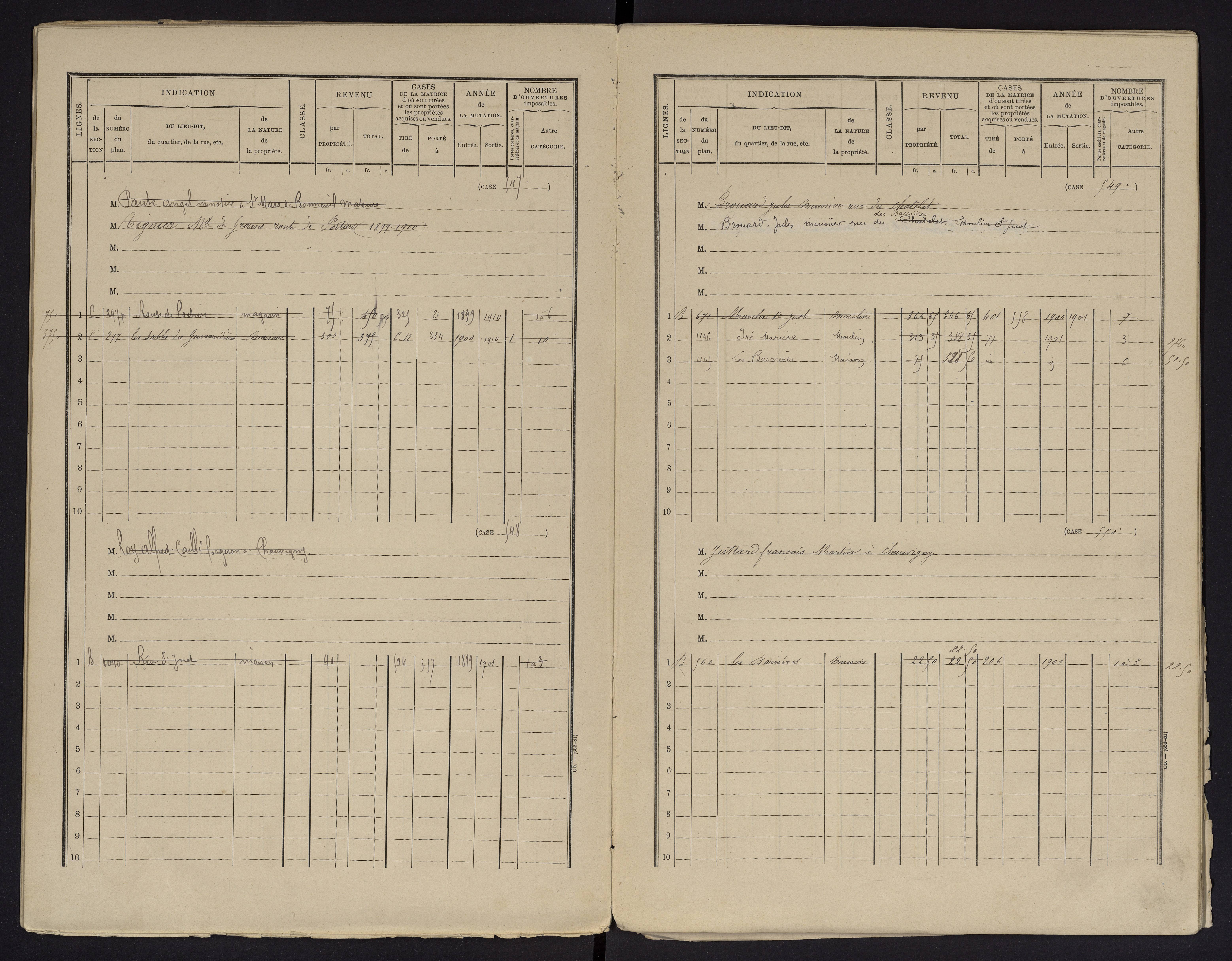 Chauvigny - FRAD086_cadastre Cases 1-600 