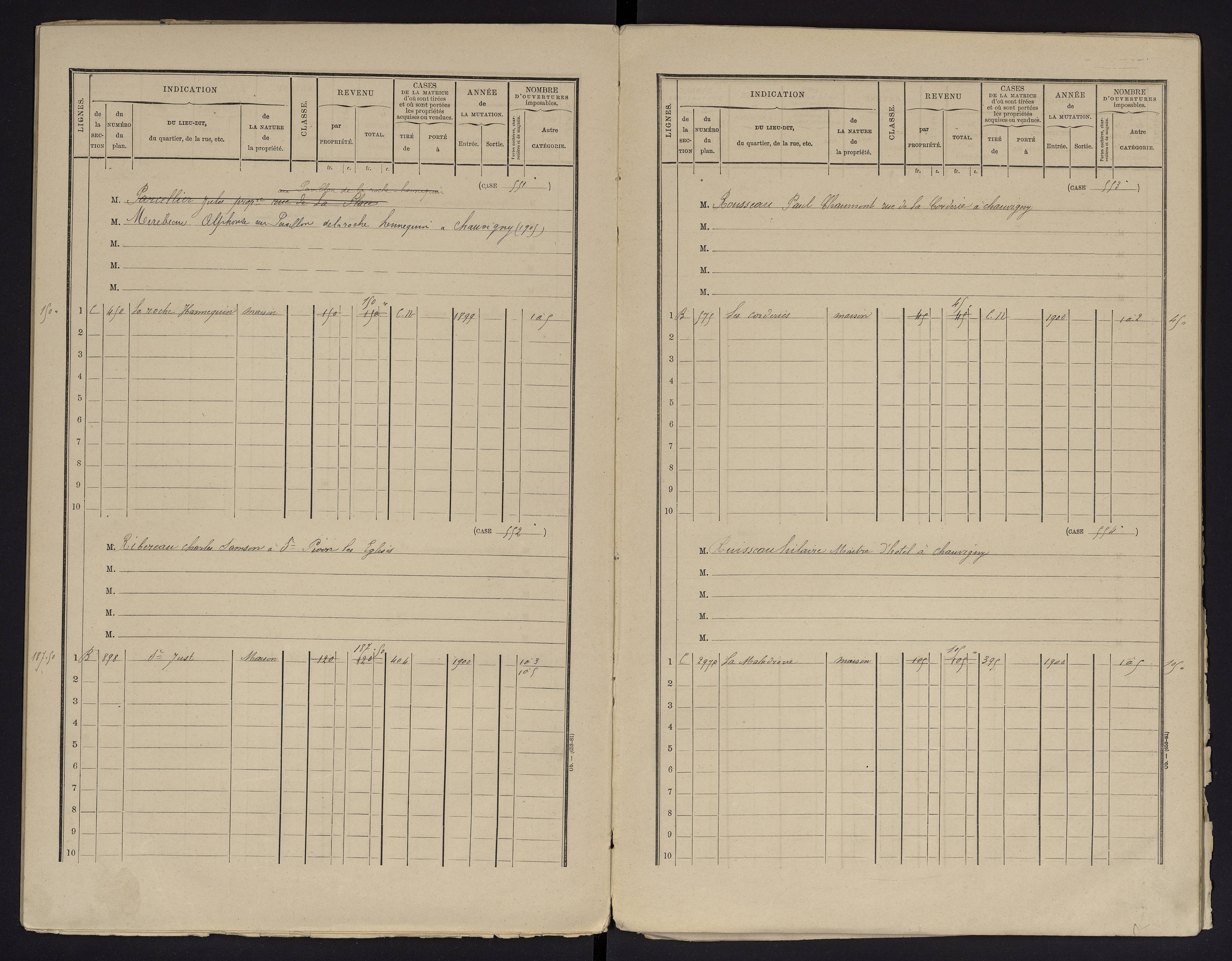 Chauvigny - FRAD086_cadastre Cases 1-600 