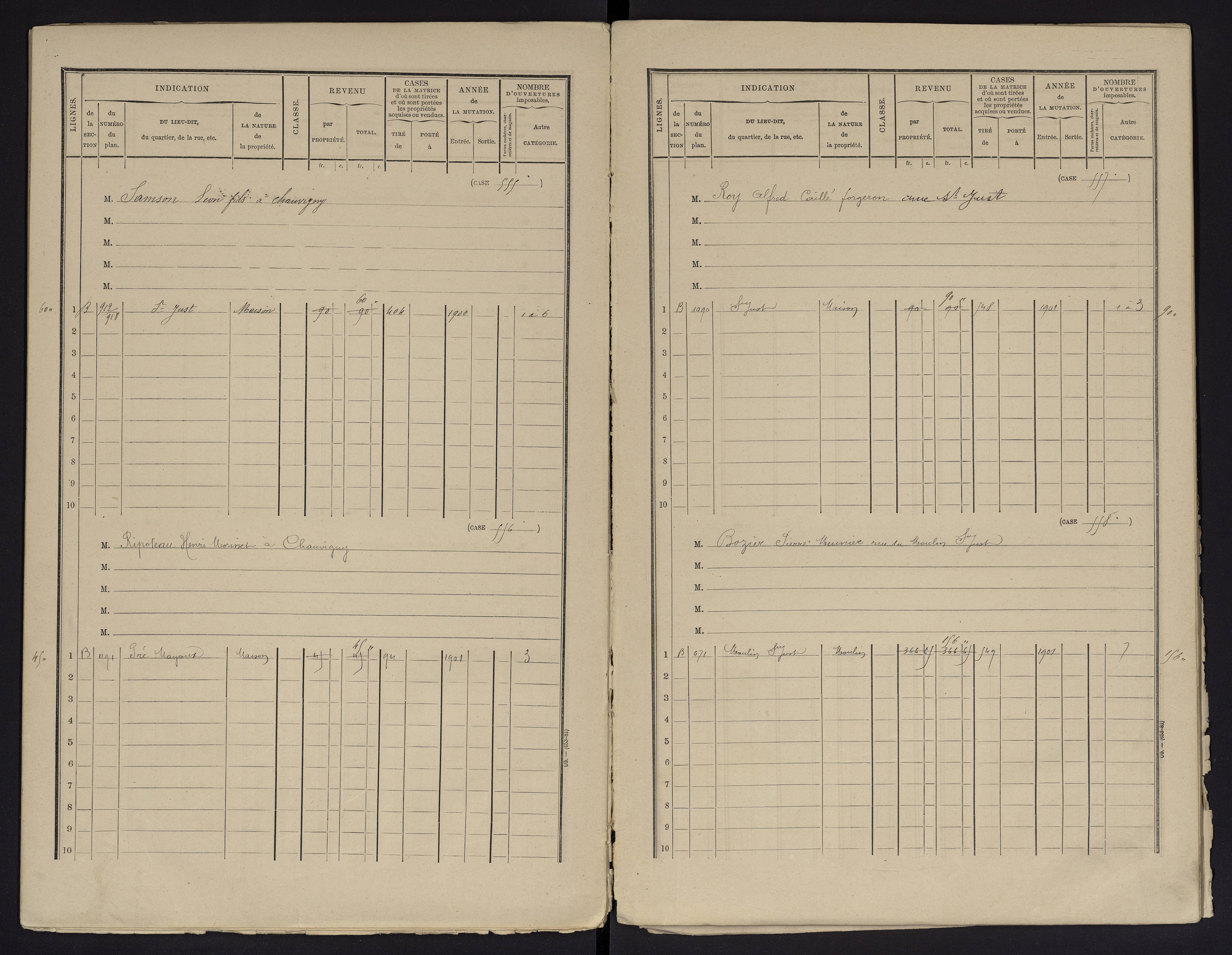 Chauvigny - FRAD086_cadastre Cases 1-600 