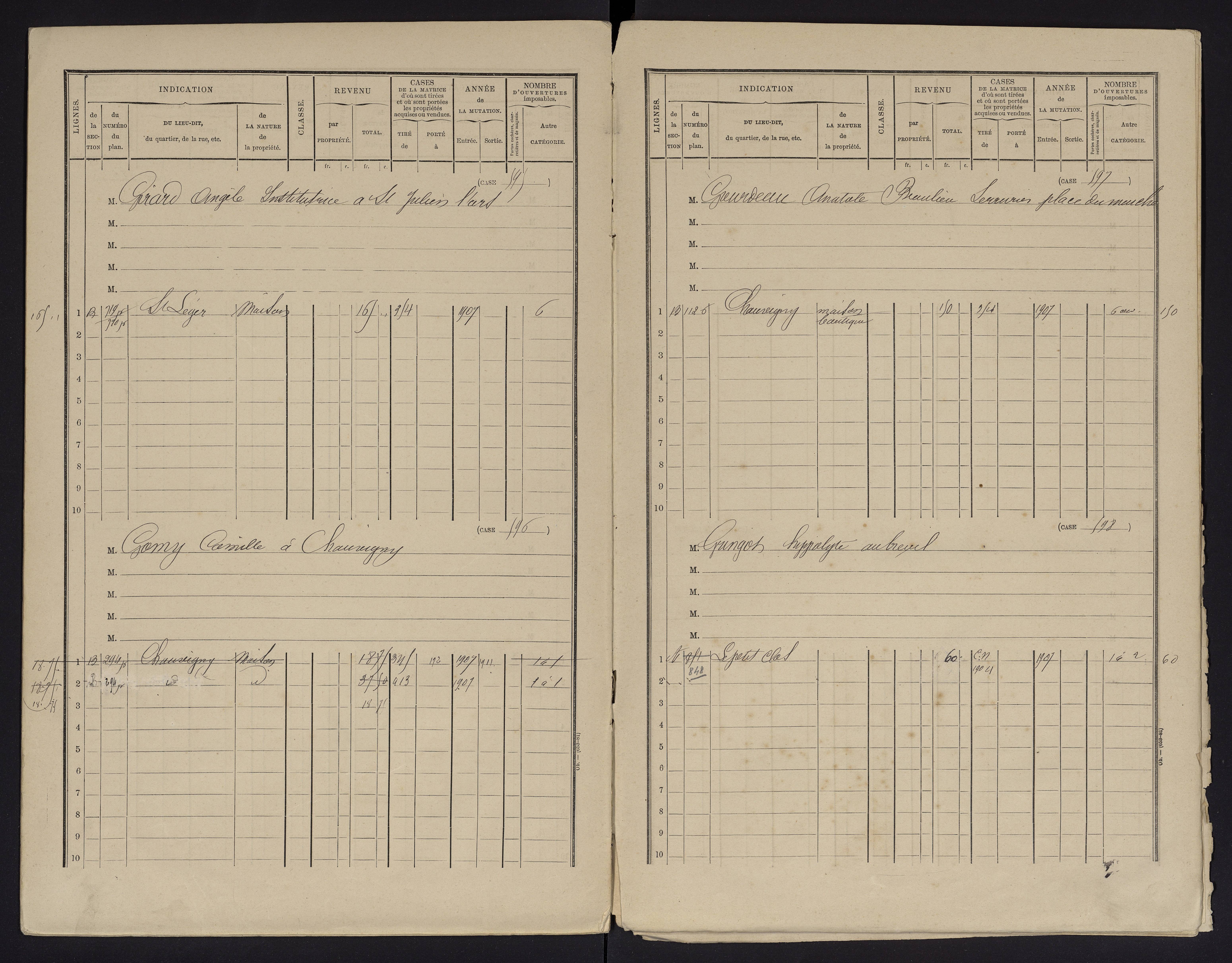 Chauvigny - FRAD086_cadastre Cases 1-600 