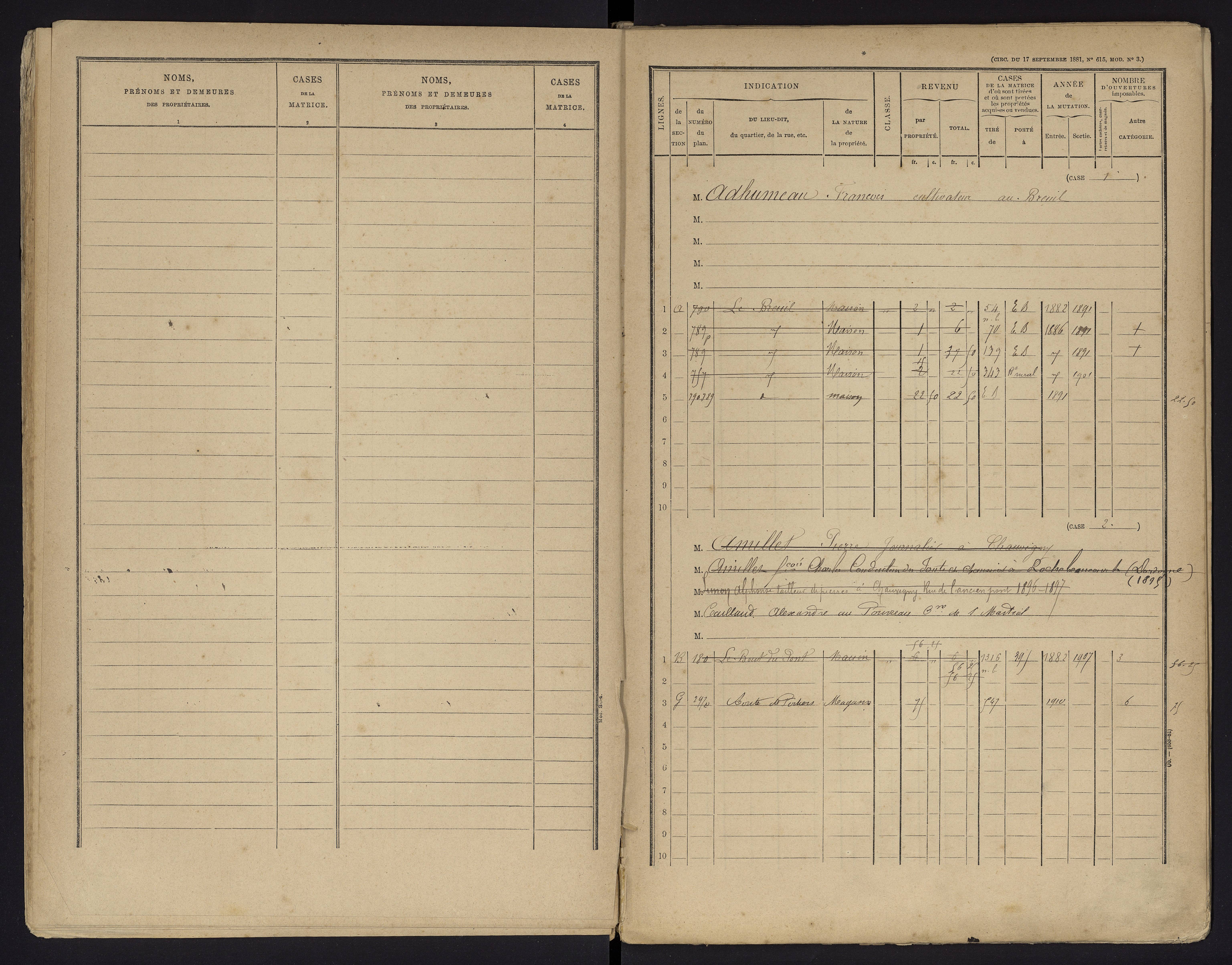 Chauvigny - FRAD086_cadastre Cases 1-600 