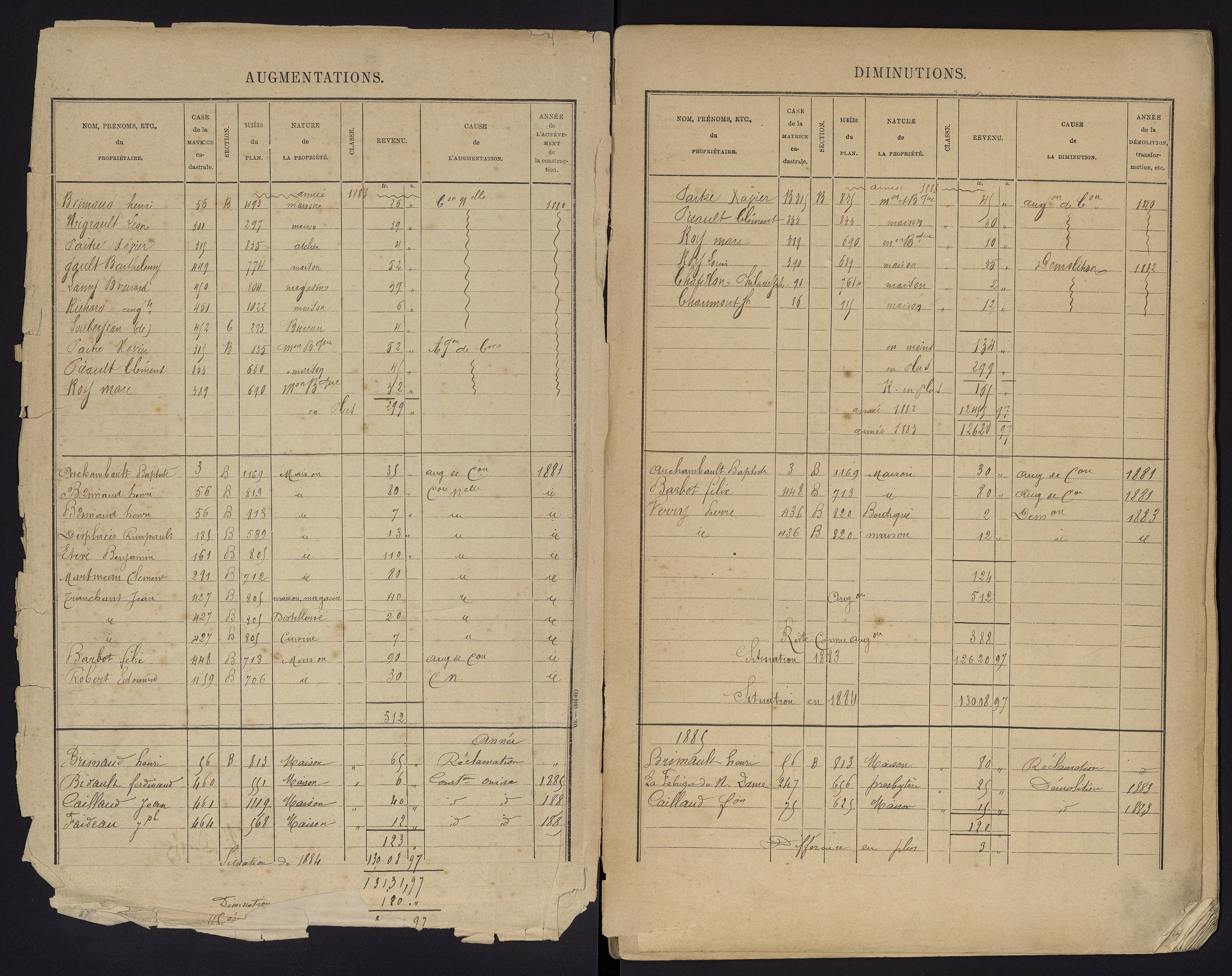 Chauvigny - FRAD086_cadastre Cases 1-600 