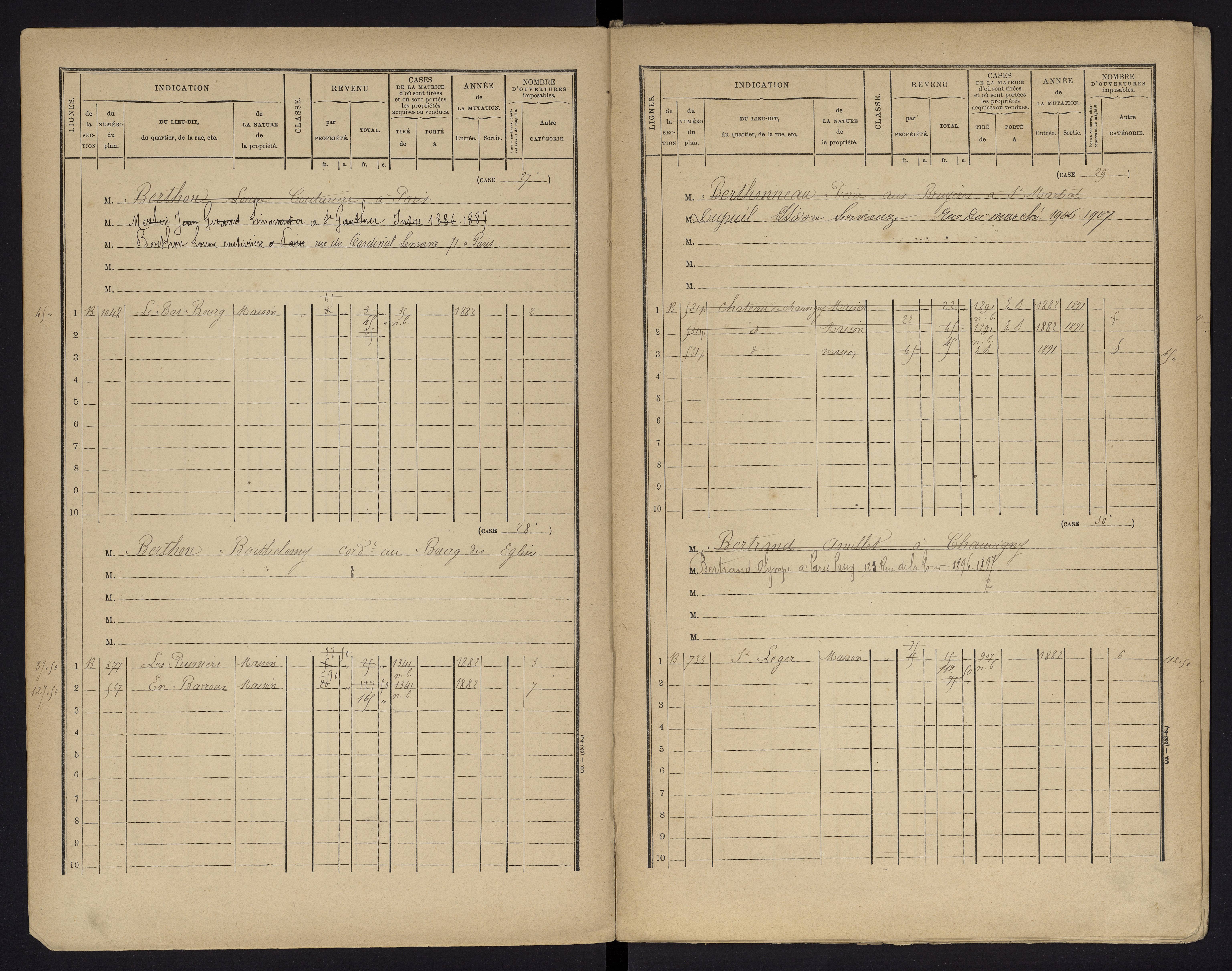 Chauvigny - FRAD086_cadastre Cases 1-600 