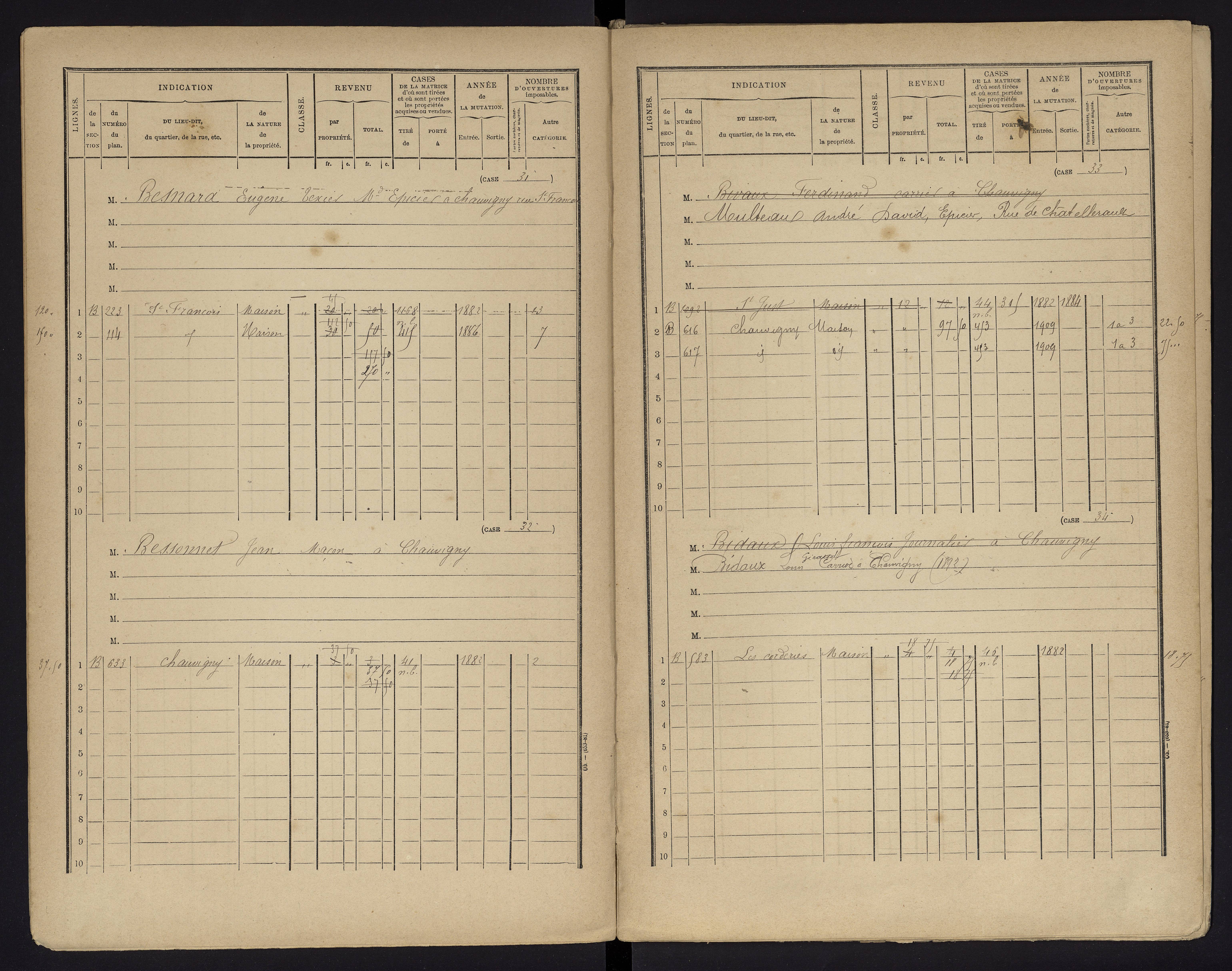 Chauvigny - FRAD086_cadastre Cases 1-600 