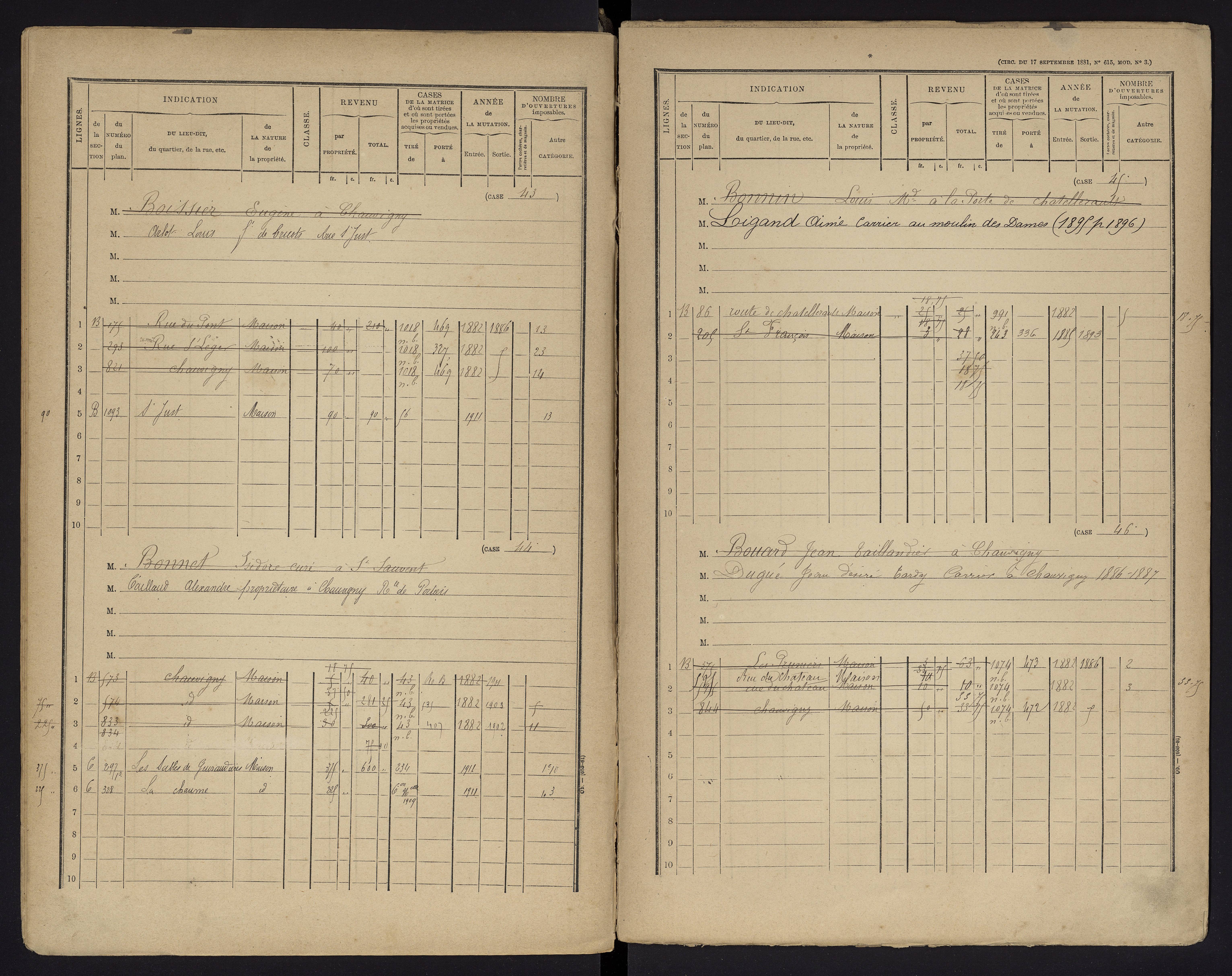 Chauvigny - FRAD086_cadastre Cases 1-600 