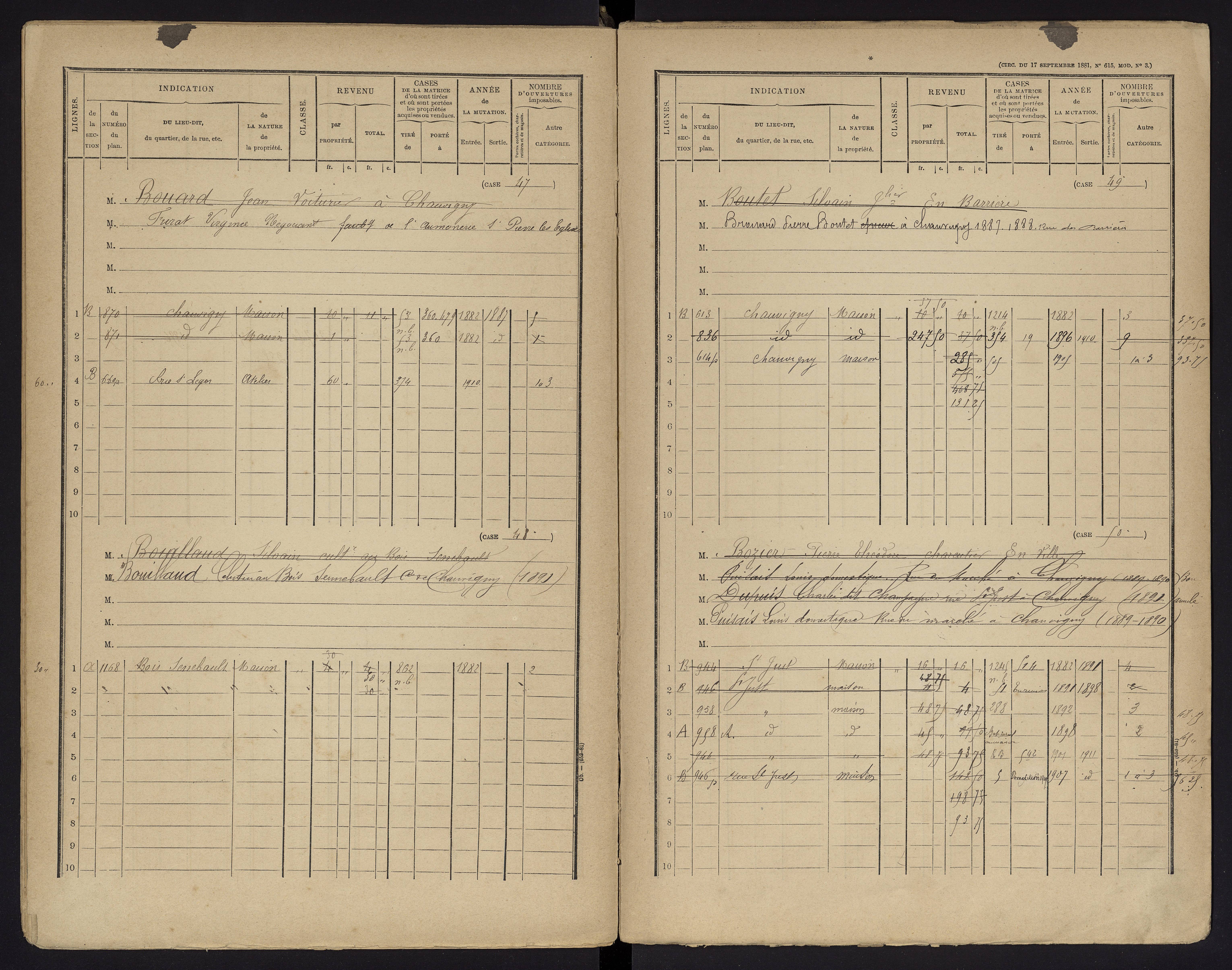 Chauvigny - FRAD086_cadastre Cases 1-600 