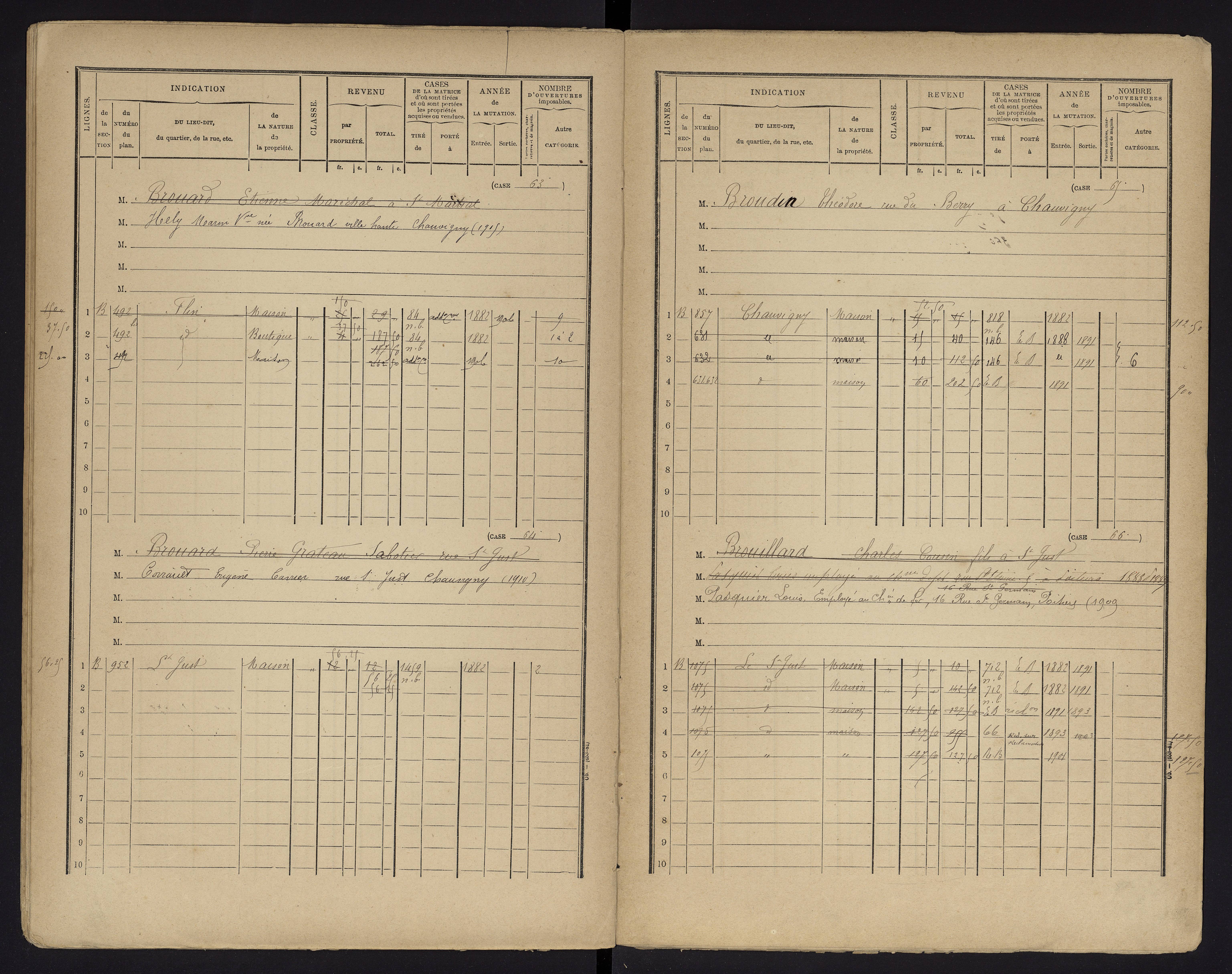 Chauvigny - FRAD086_cadastre Cases 1-600 