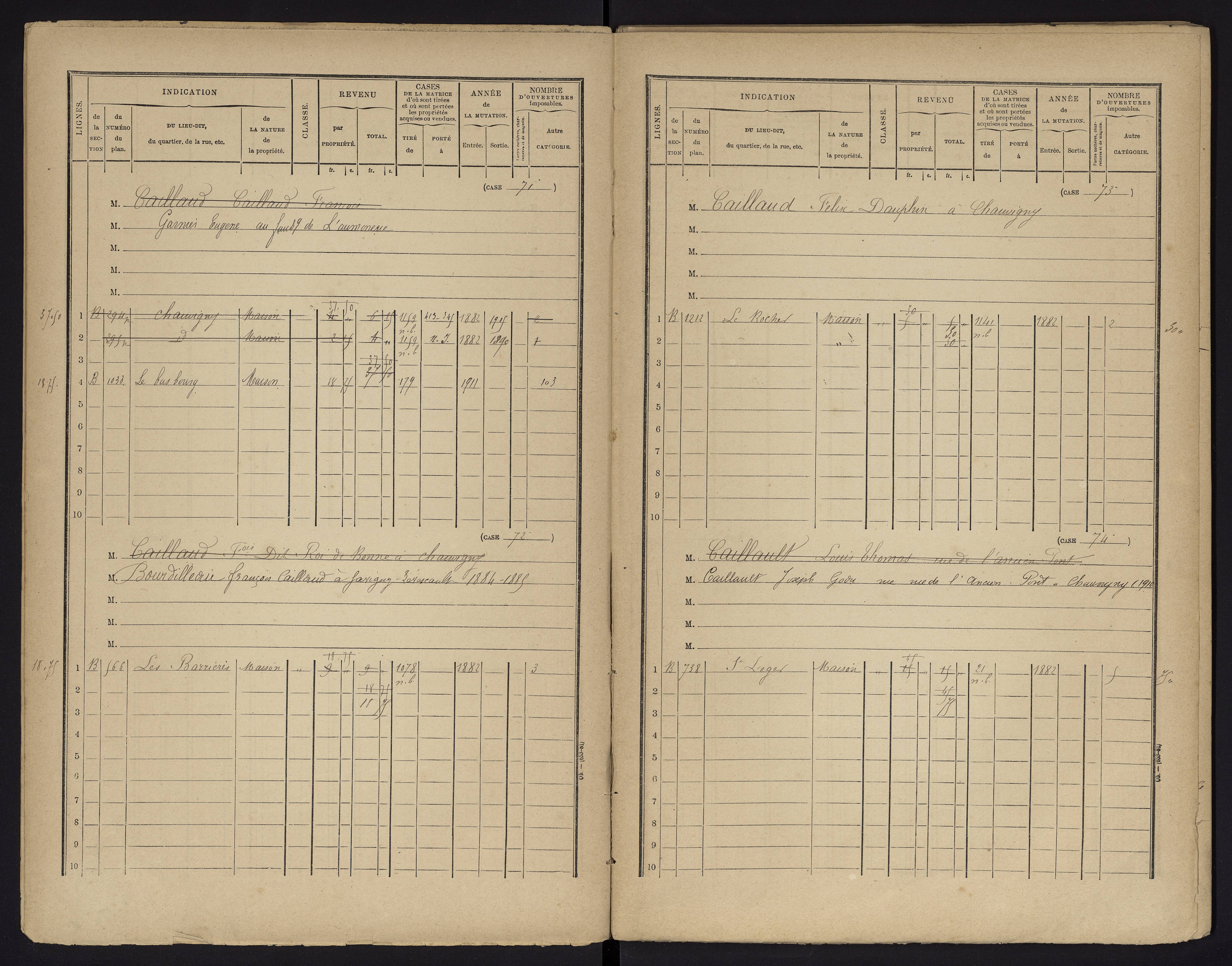 Chauvigny - FRAD086_cadastre Cases 1-600 