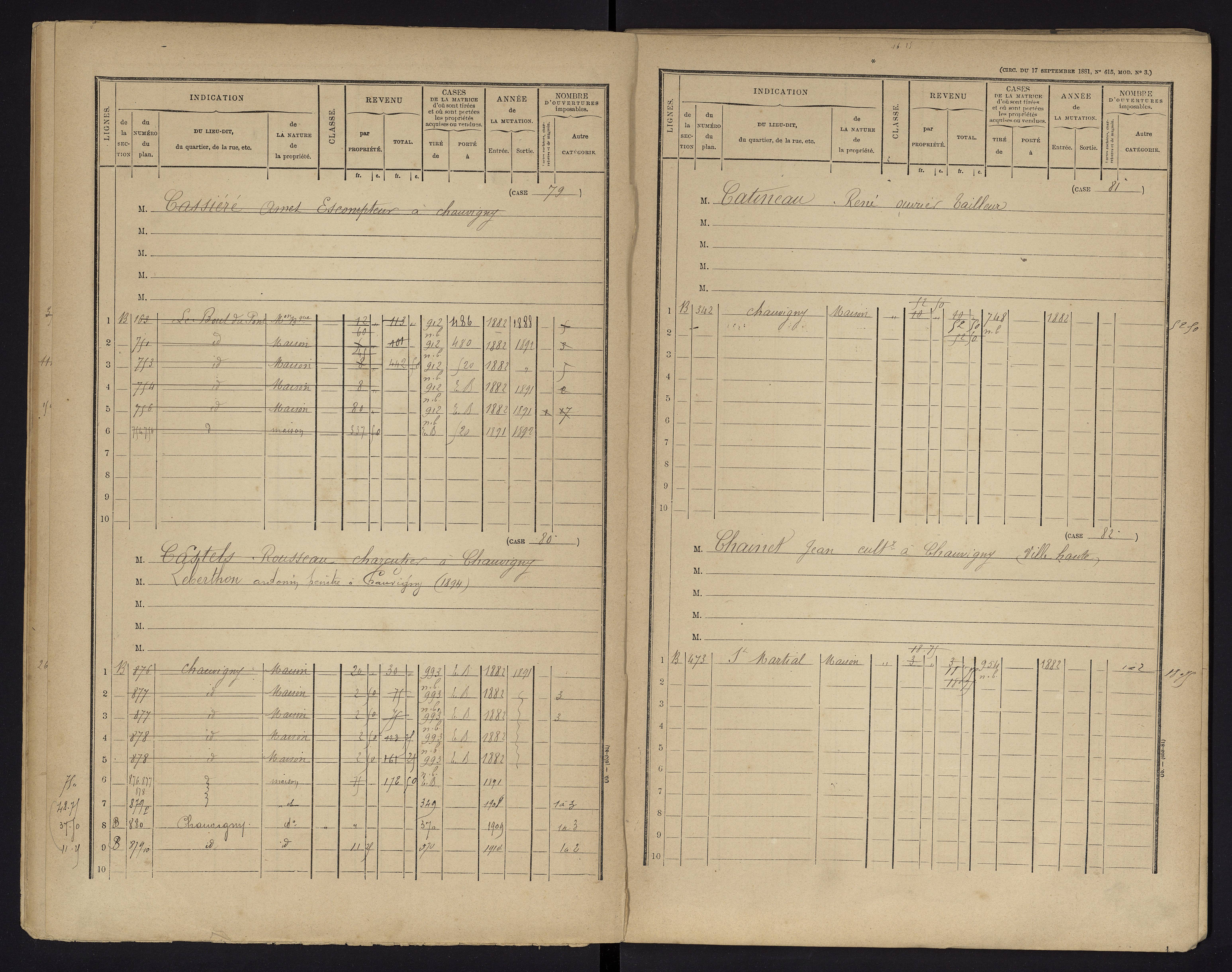 Chauvigny - FRAD086_cadastre Cases 1-600 