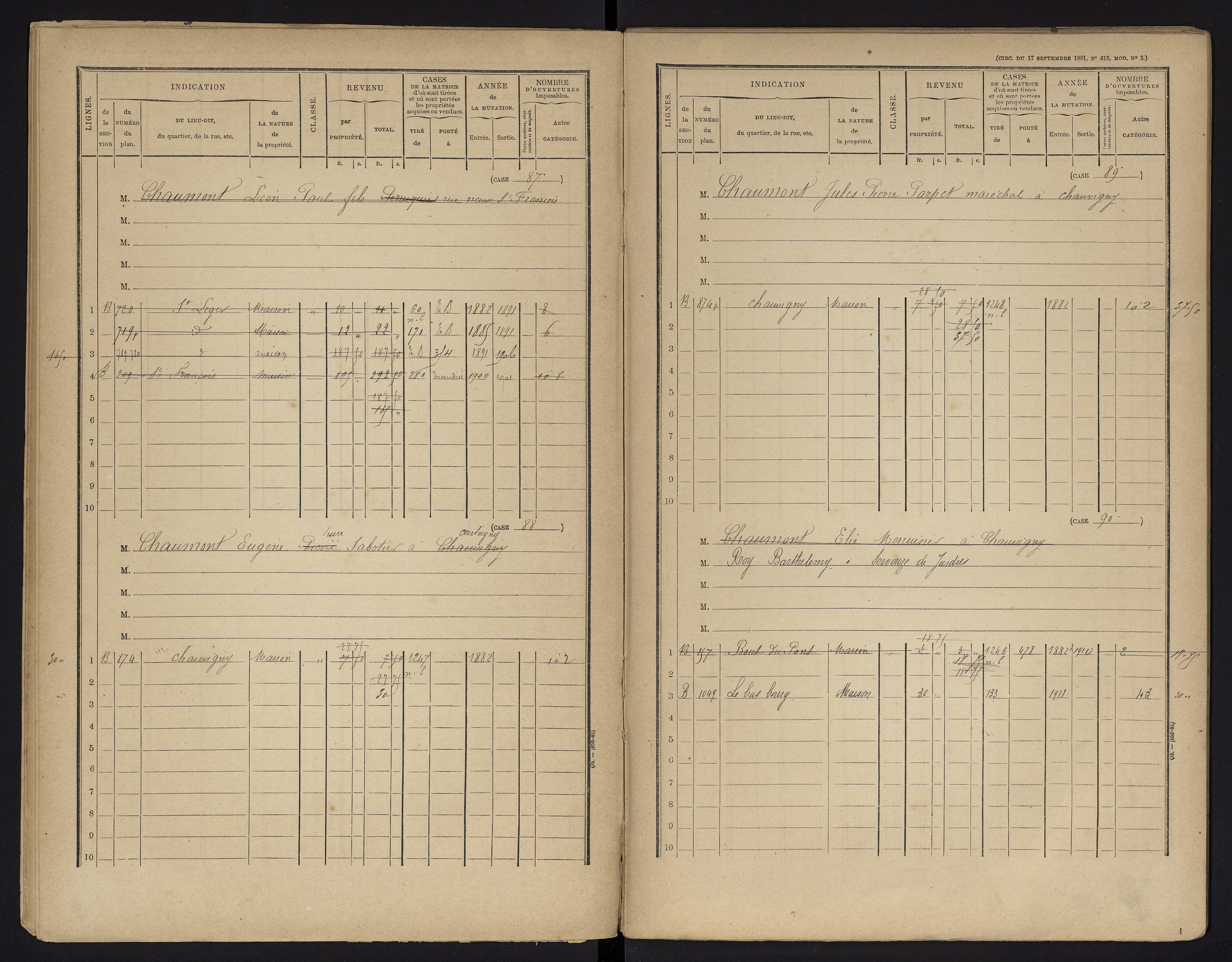Chauvigny - FRAD086_cadastre Cases 1-600 