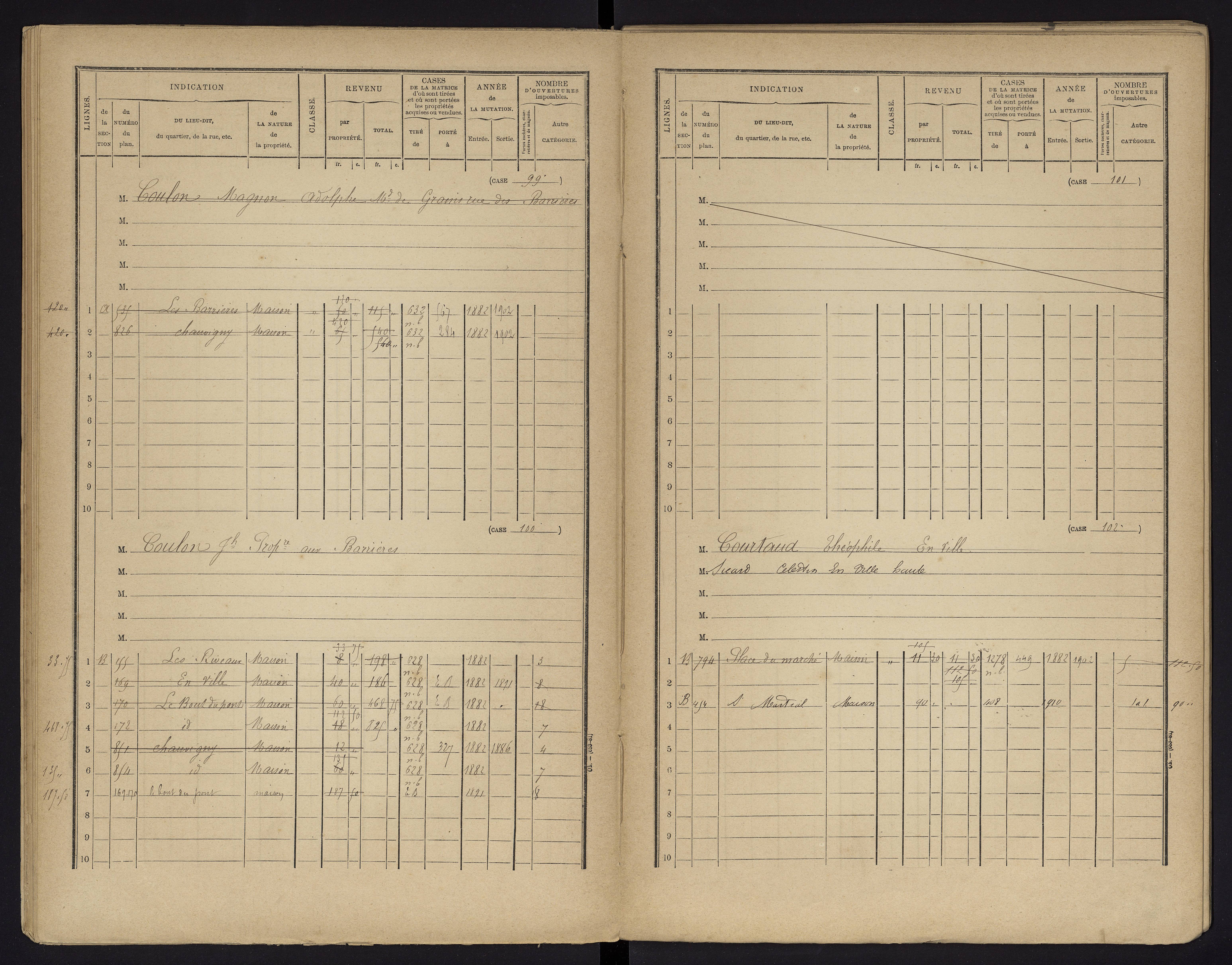 Chauvigny - FRAD086_cadastre Cases 1-600 