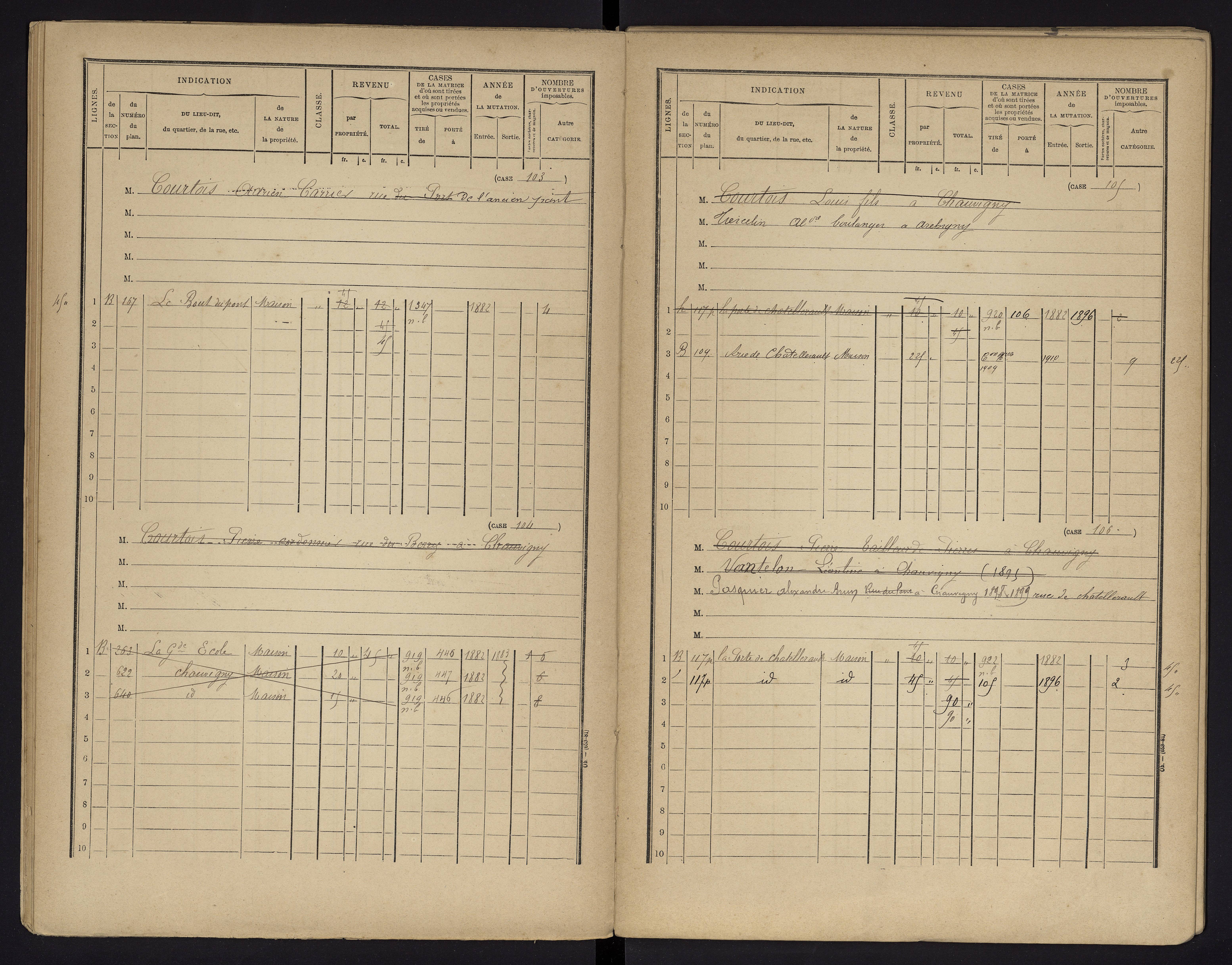 Chauvigny - FRAD086_cadastre Cases 1-600 