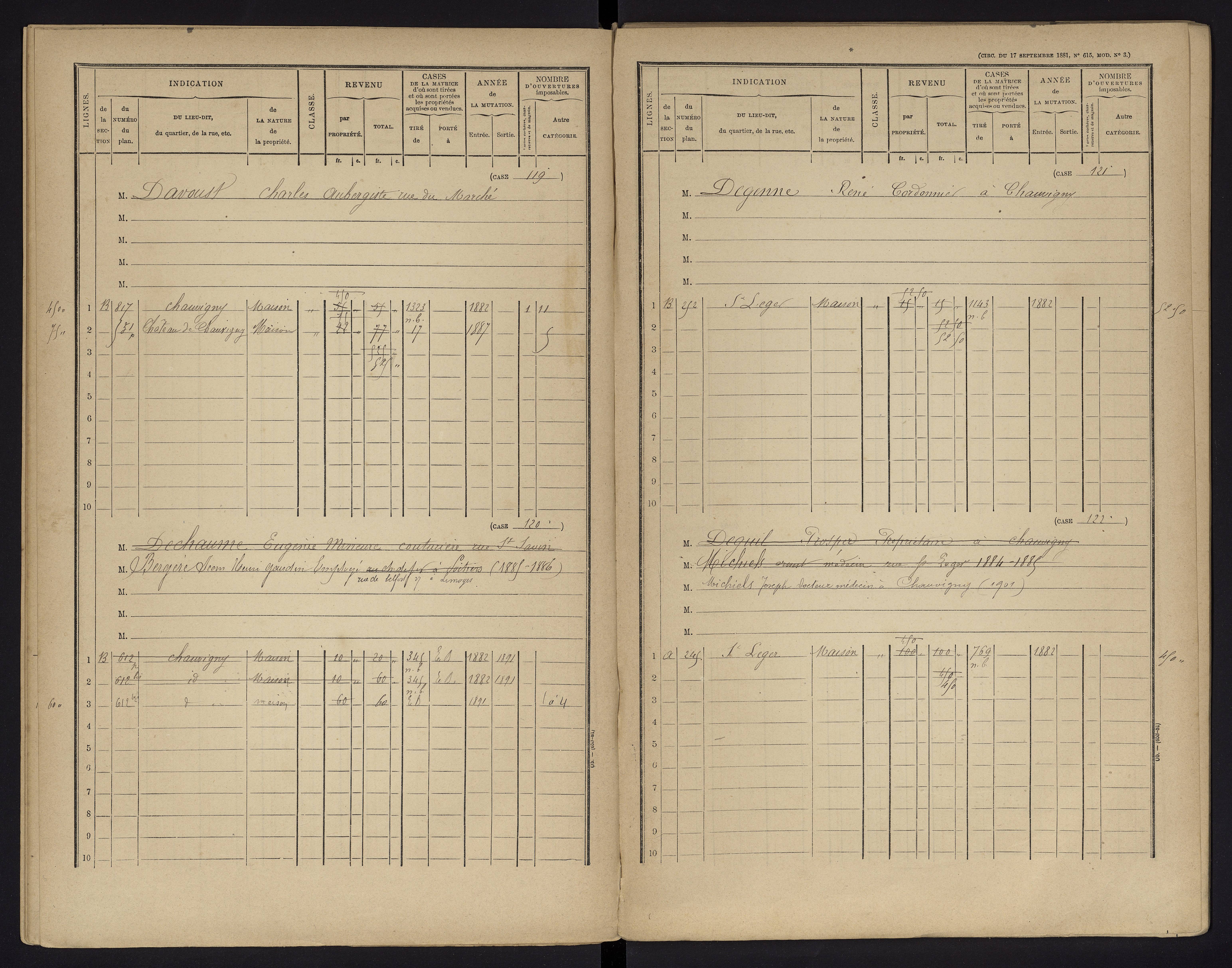 Chauvigny - FRAD086_cadastre Cases 1-600 
