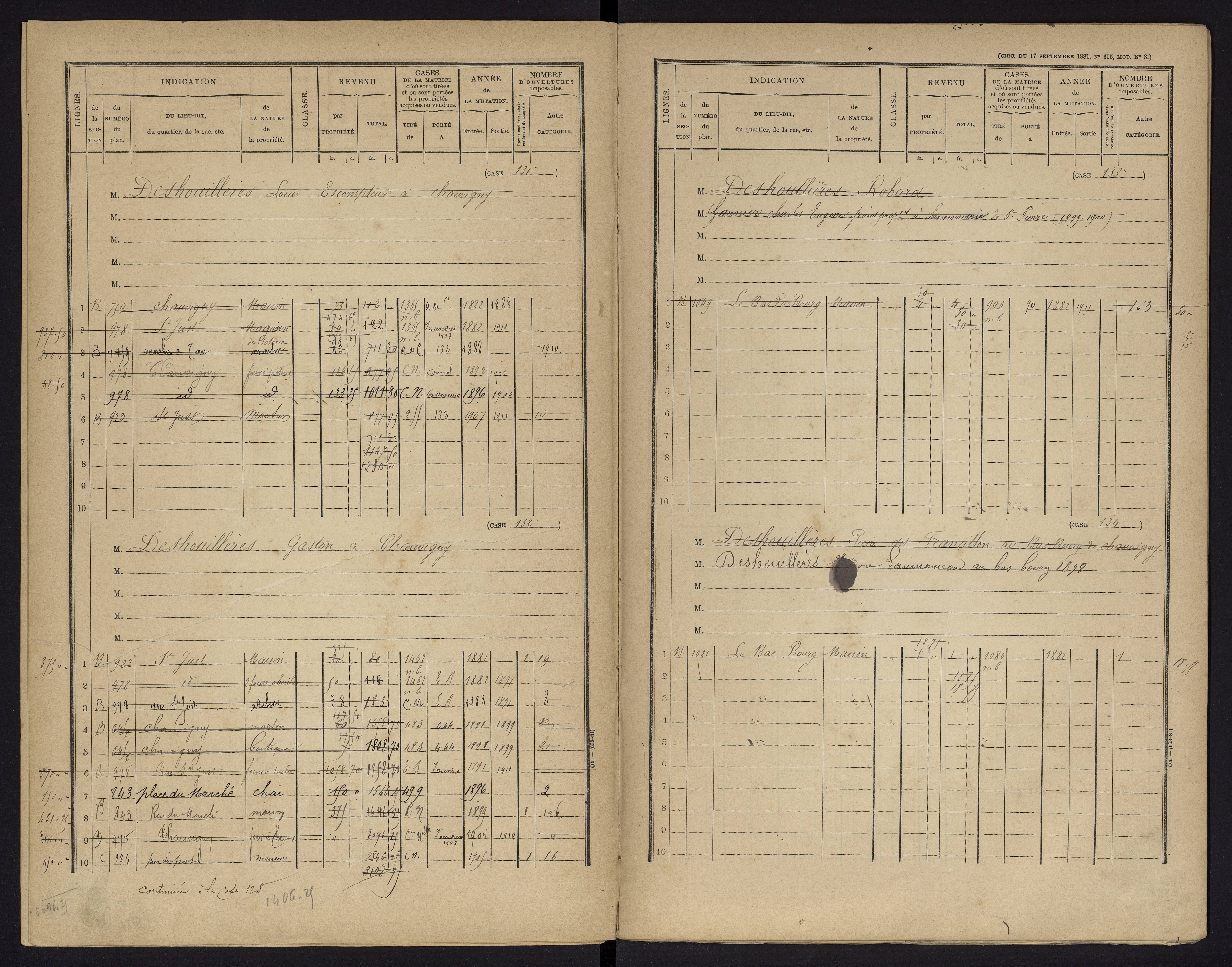 Chauvigny - FRAD086_cadastre Cases 1-600 