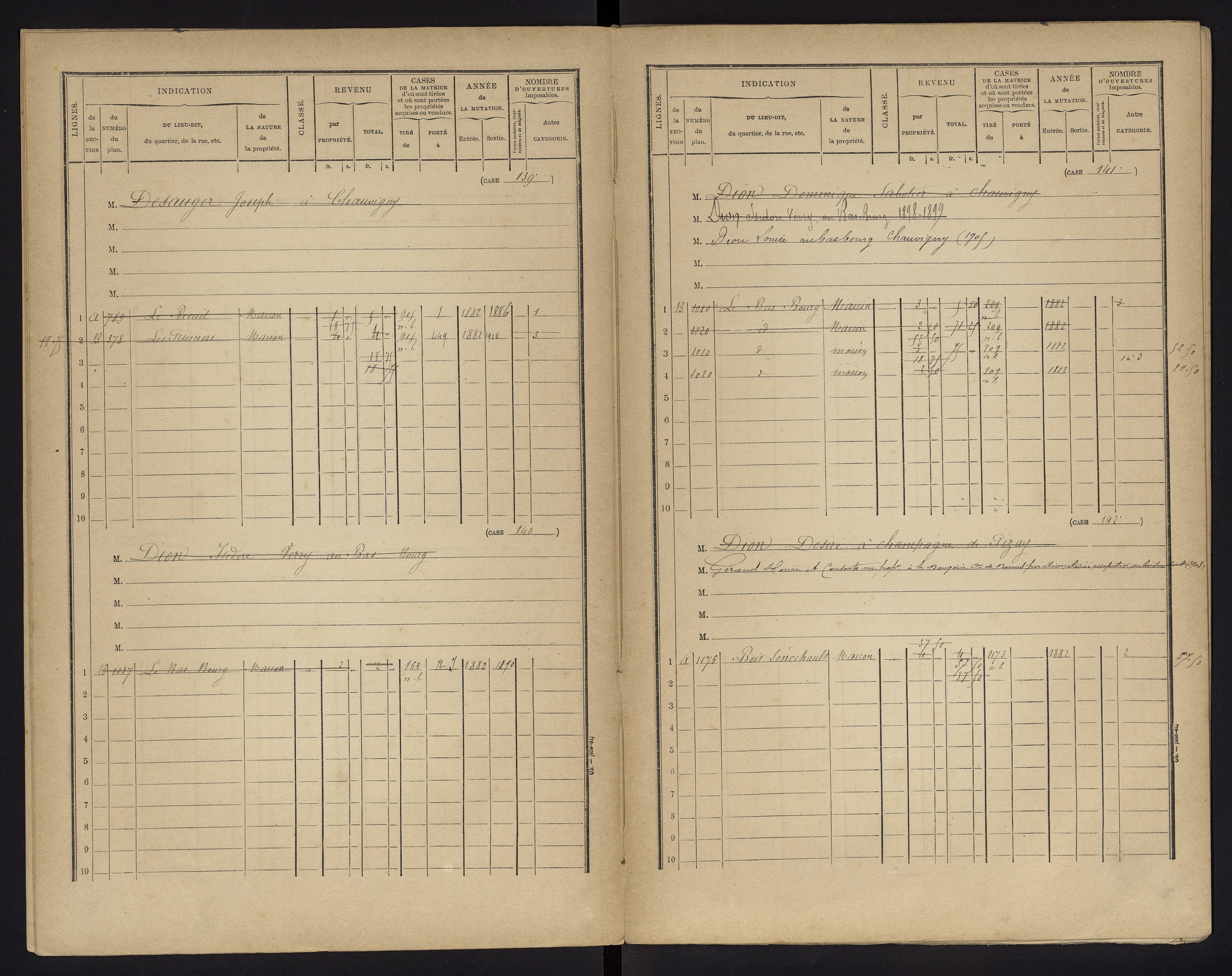 Chauvigny - FRAD086_cadastre Cases 1-600 
