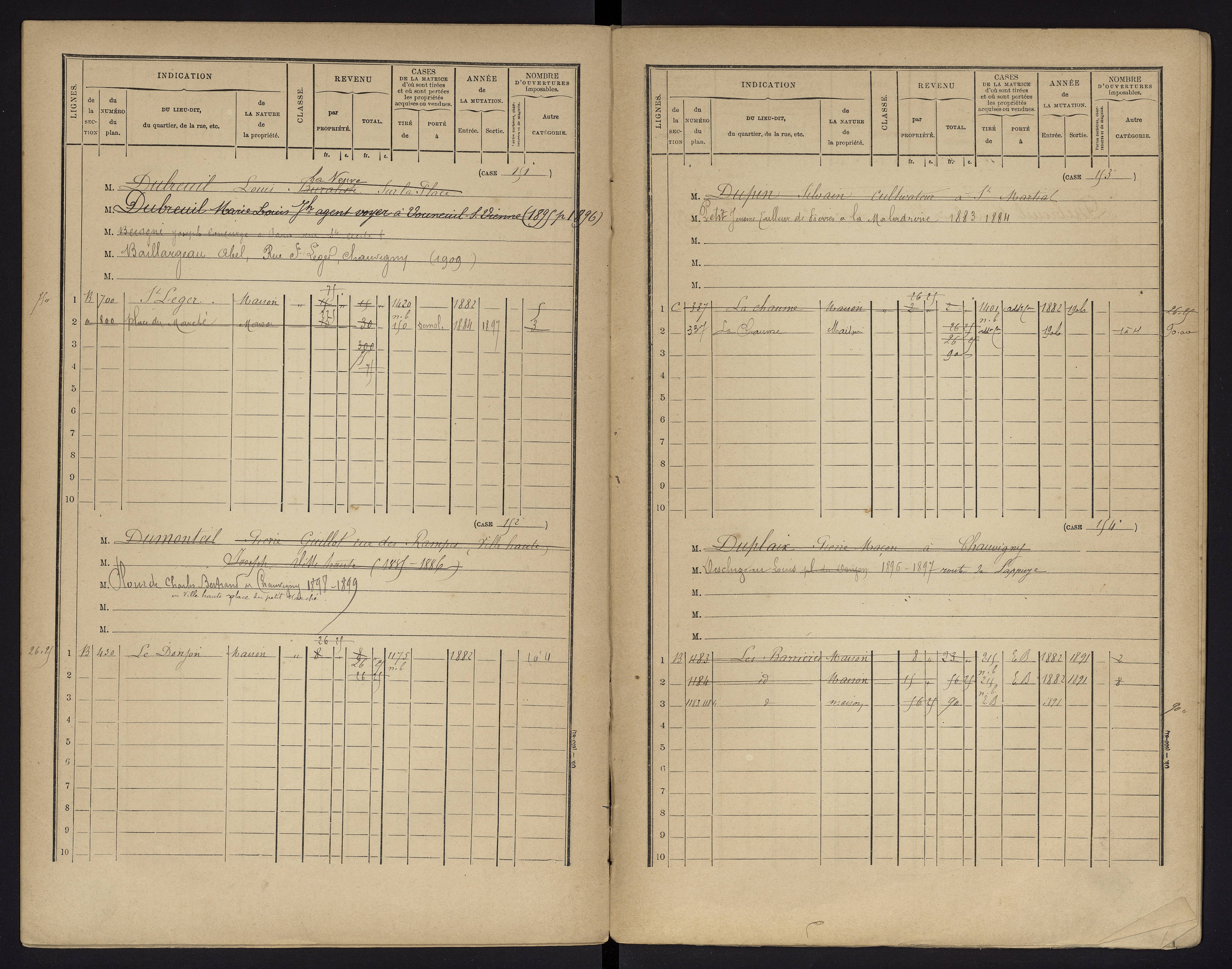 Chauvigny - FRAD086_cadastre Cases 1-600 