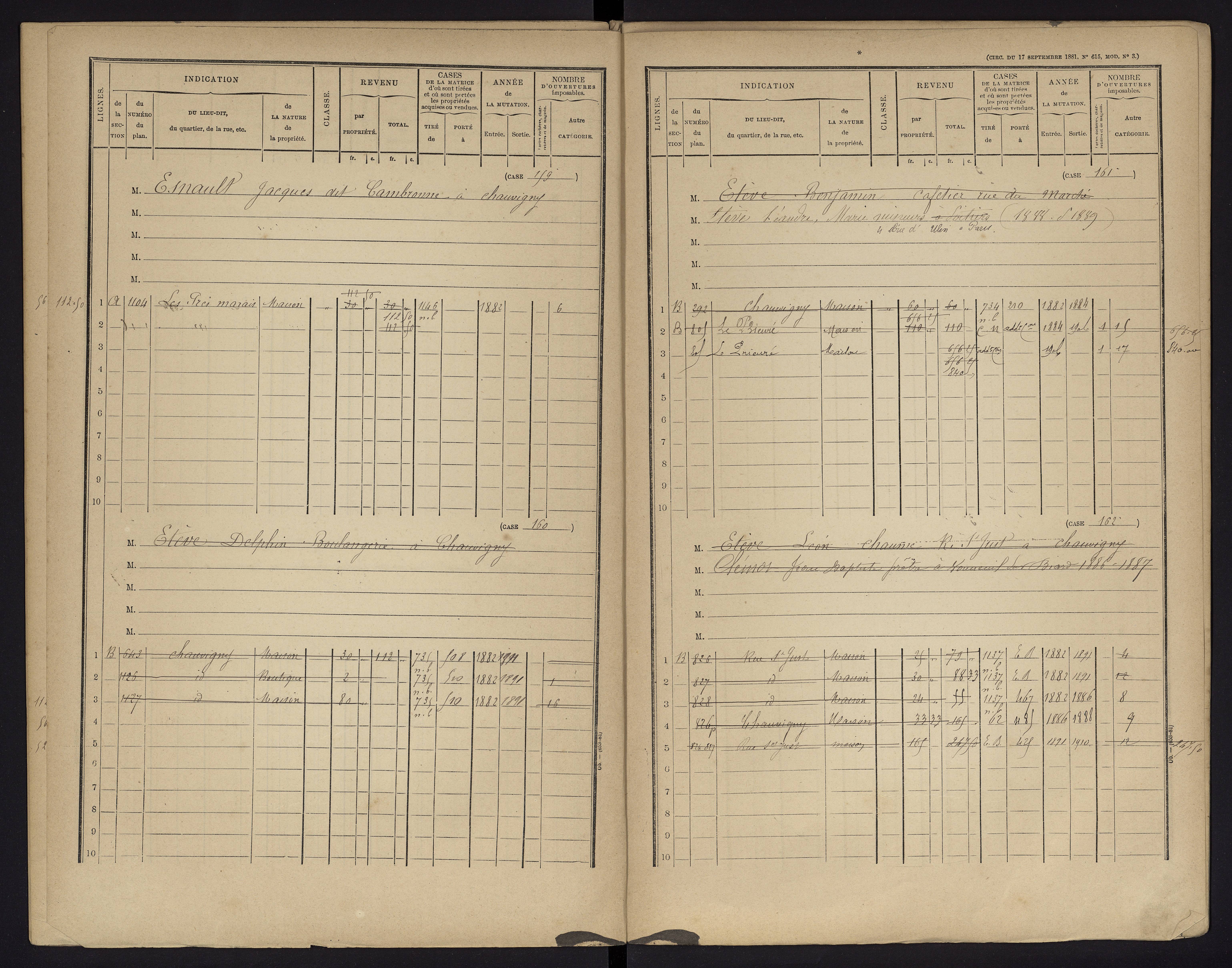 Chauvigny - FRAD086_cadastre Cases 1-600 