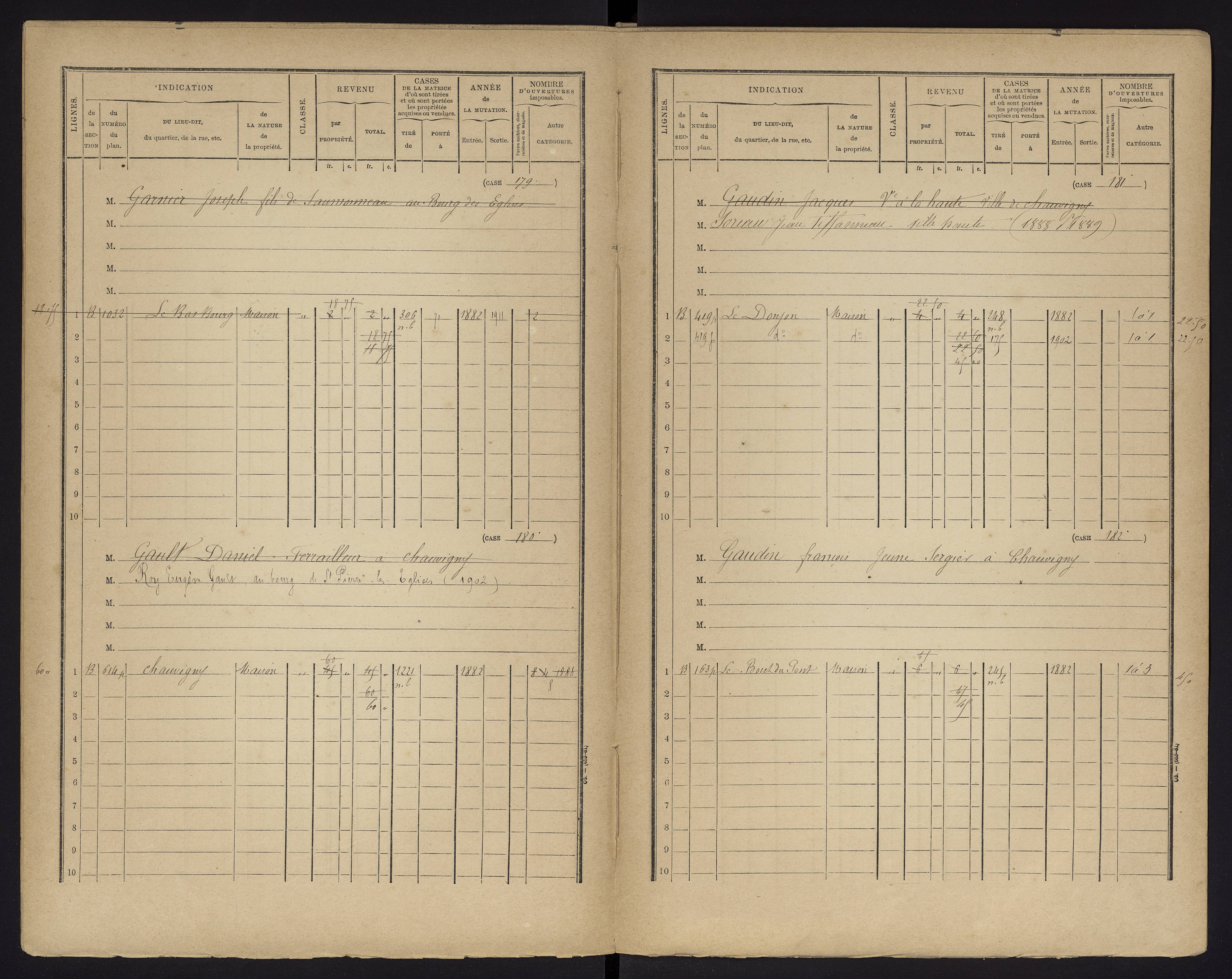 Chauvigny - FRAD086_cadastre Cases 1-600 