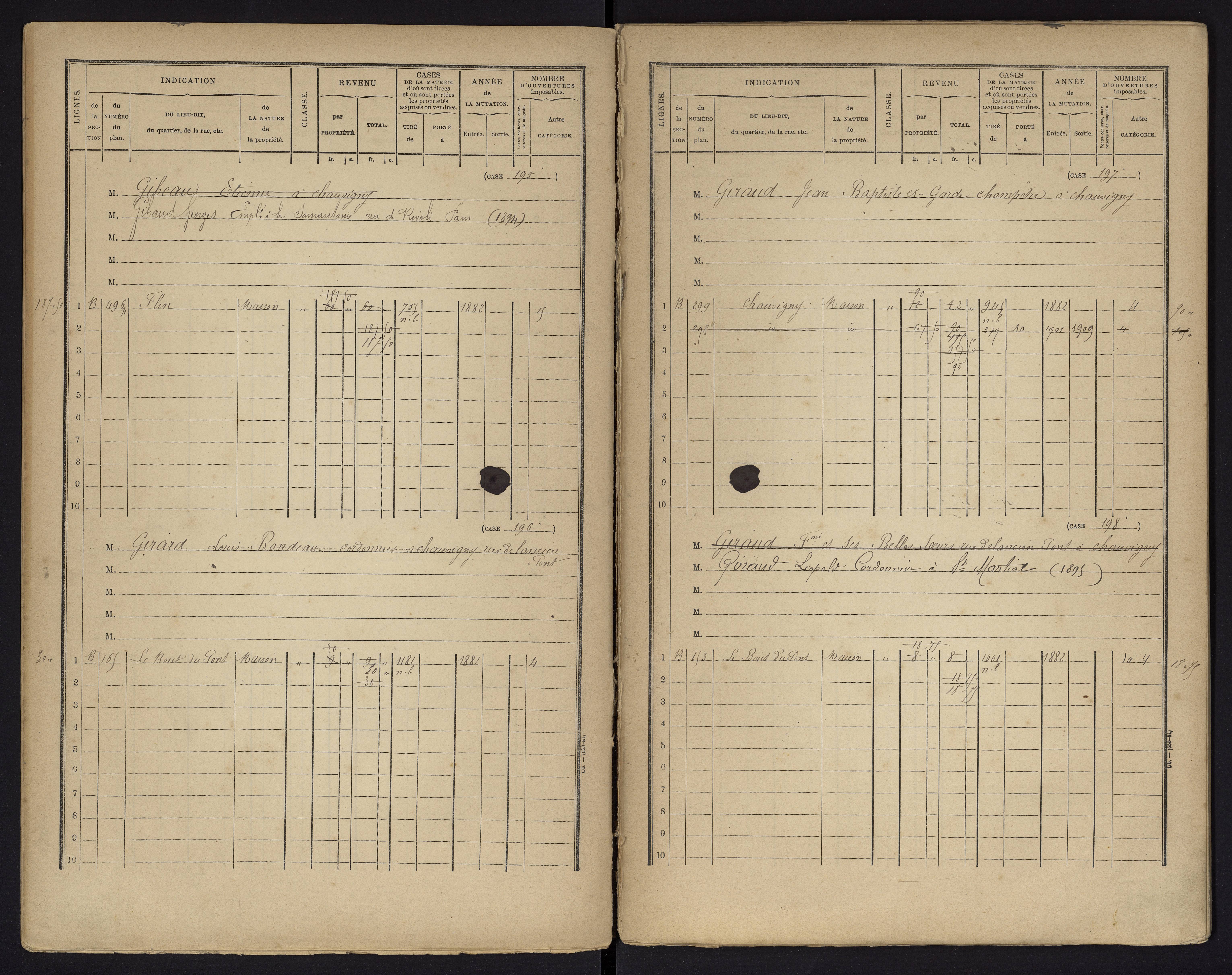 Chauvigny - FRAD086_cadastre Cases 1-600 