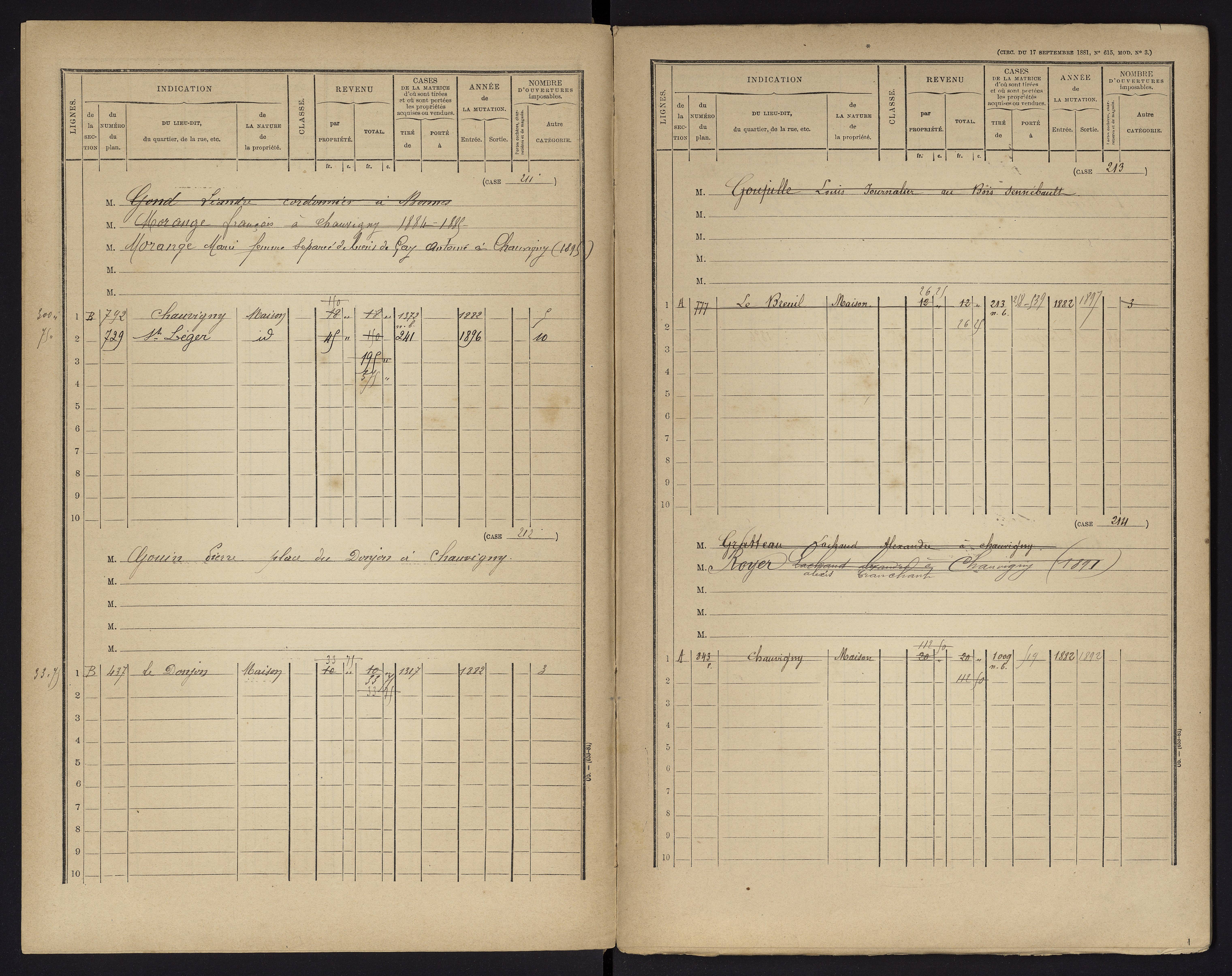 Chauvigny - FRAD086_cadastre Cases 1-600 