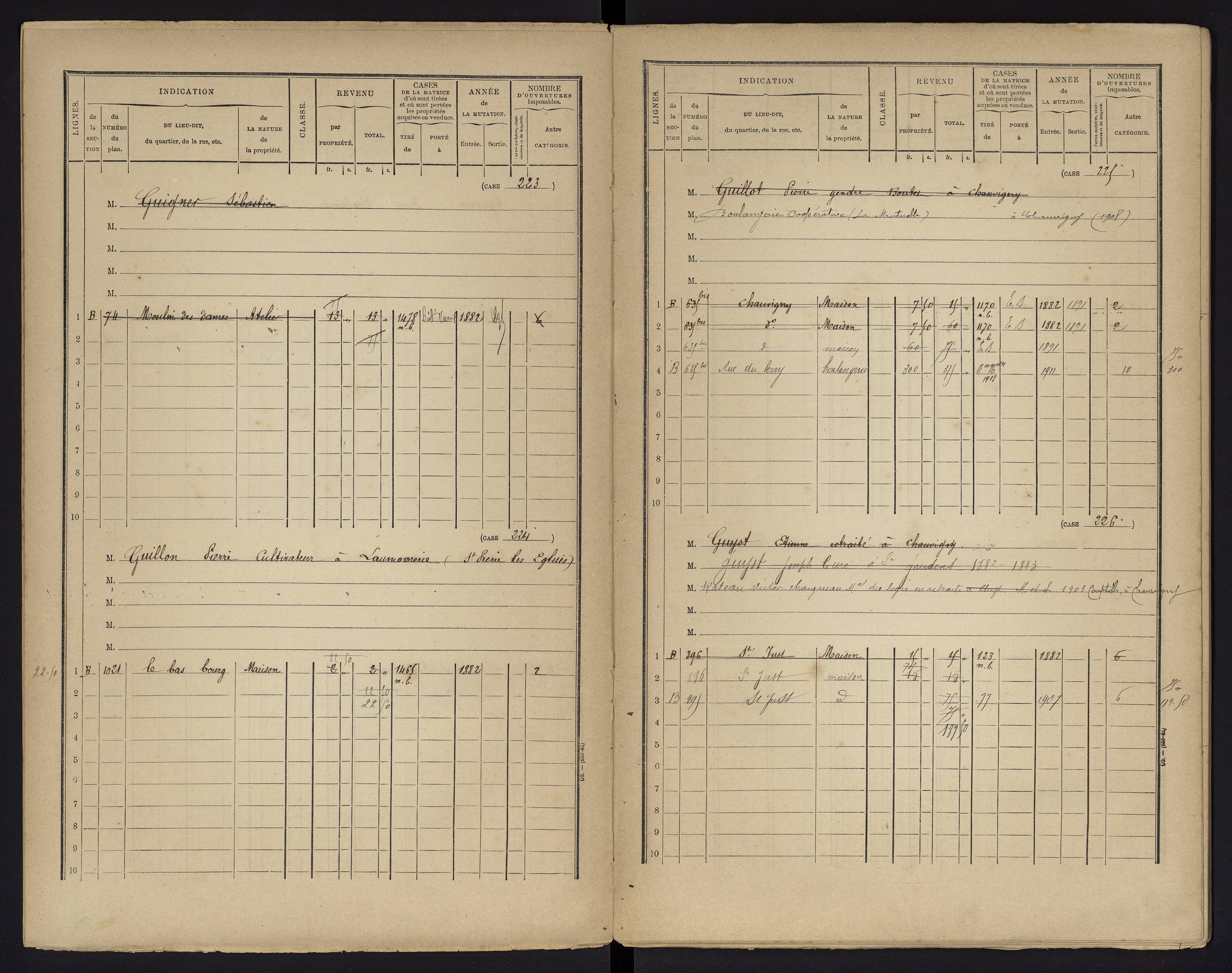 Chauvigny - FRAD086_cadastre Cases 1-600 
