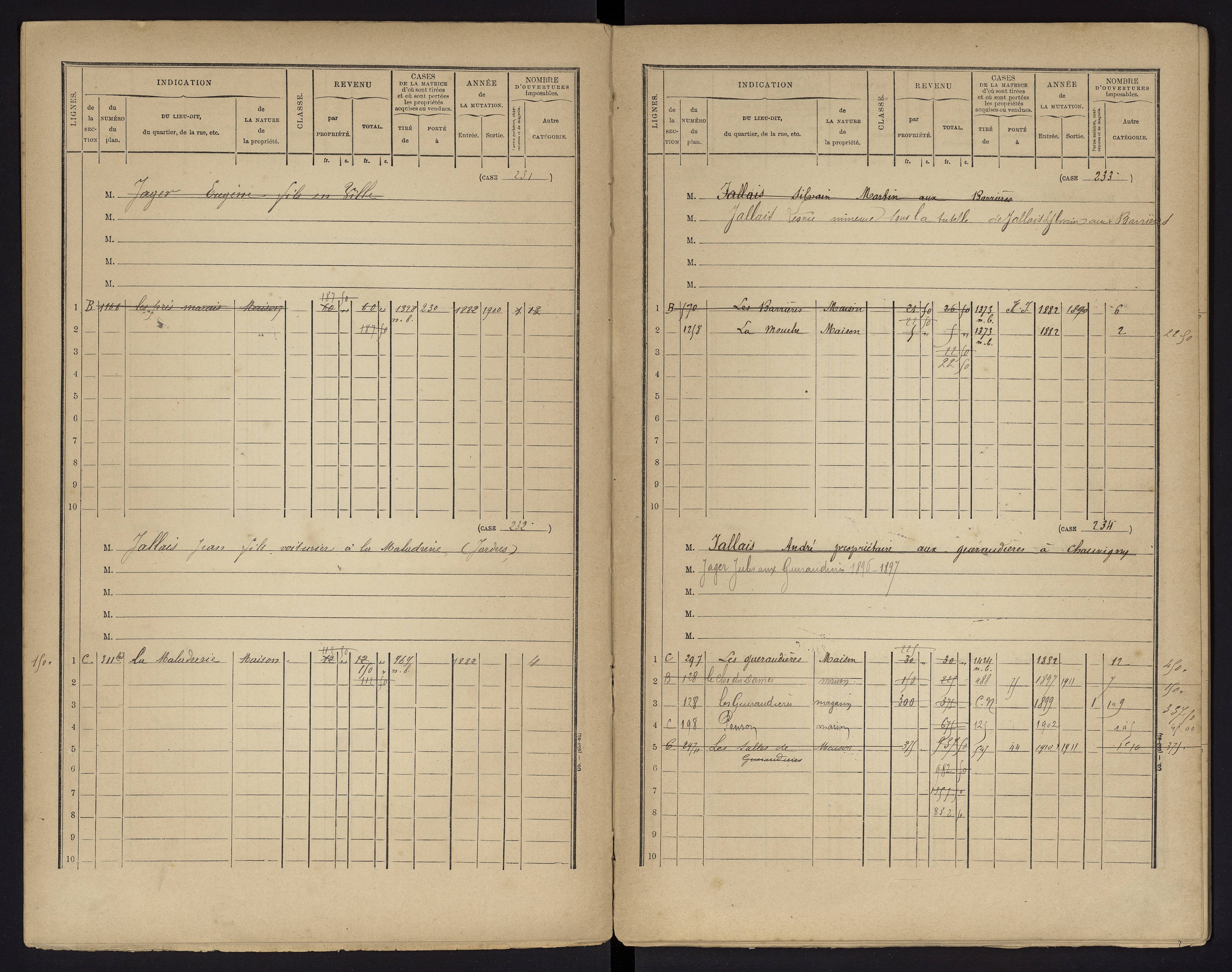 Chauvigny - FRAD086_cadastre Cases 1-600 