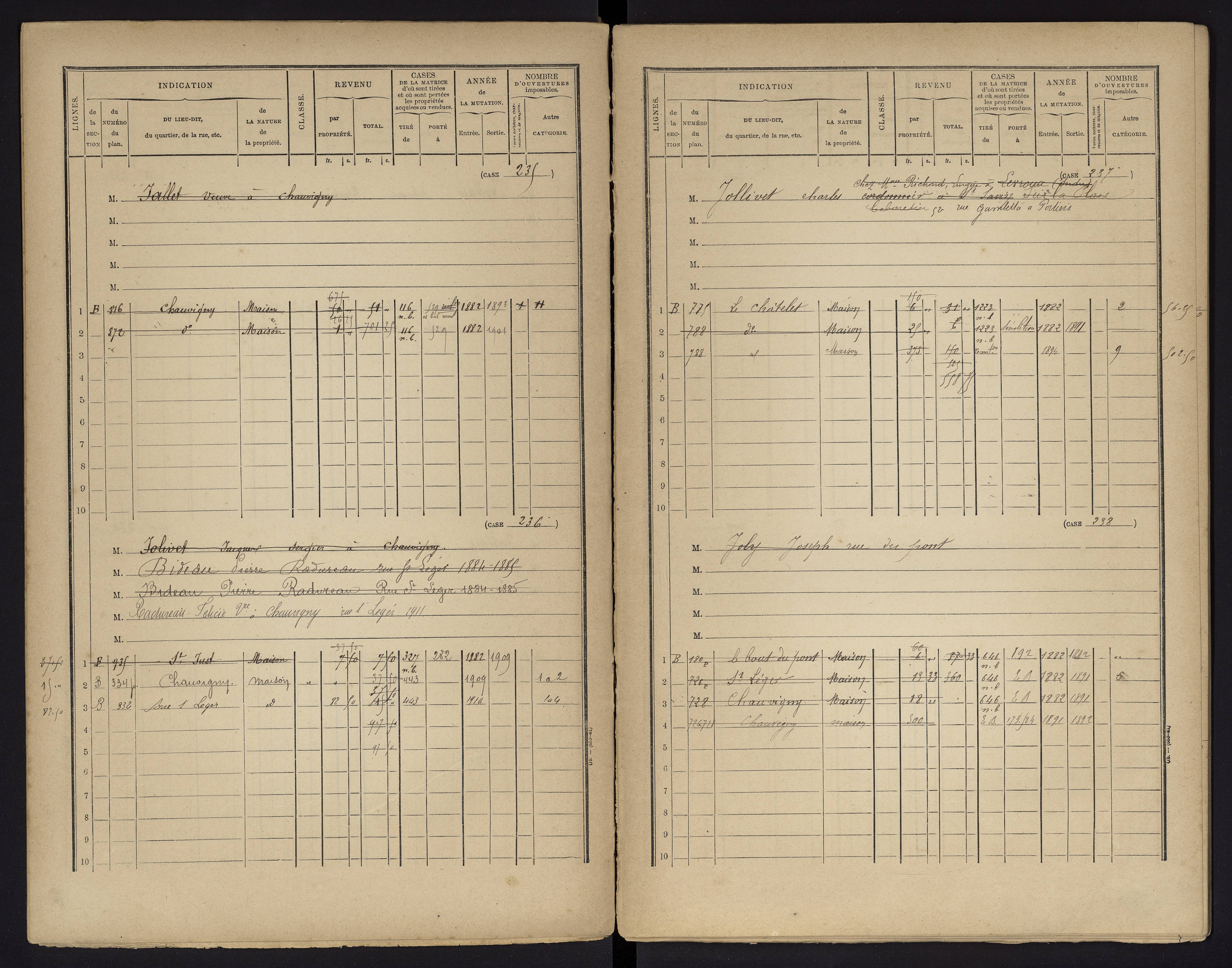 Chauvigny - FRAD086_cadastre Cases 1-600 