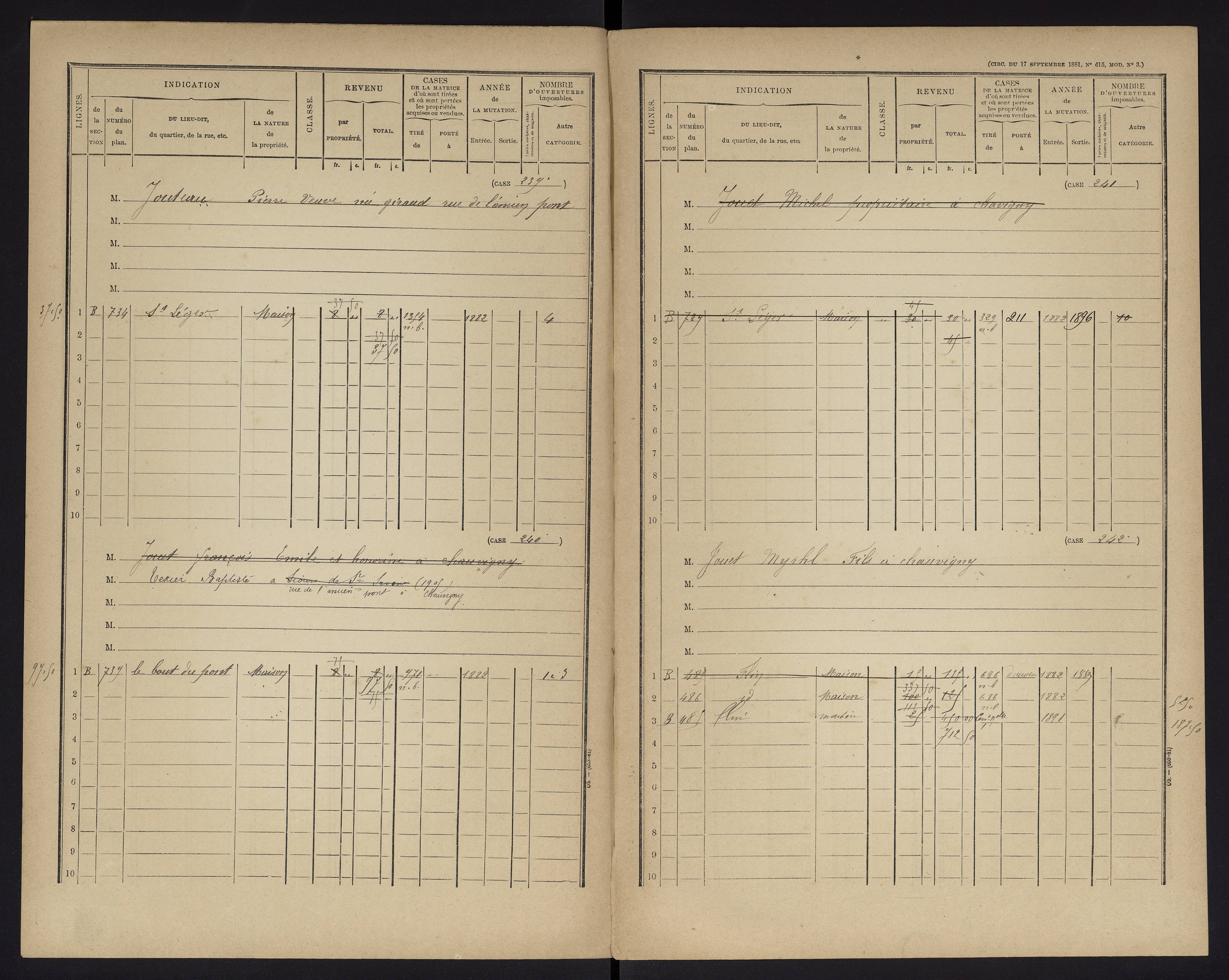 Chauvigny - FRAD086_cadastre Cases 1-600 