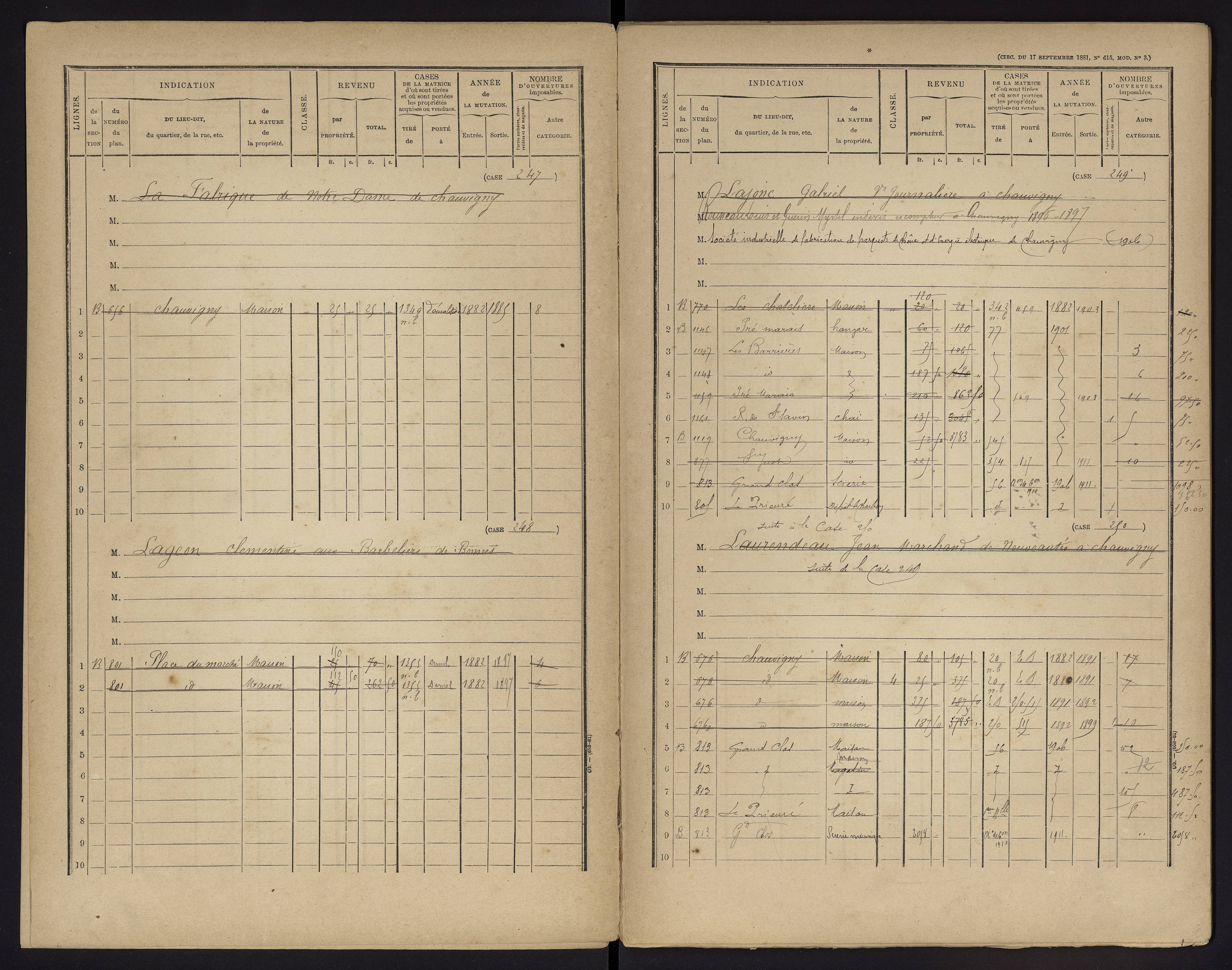 Chauvigny - FRAD086_cadastre Cases 1-600 