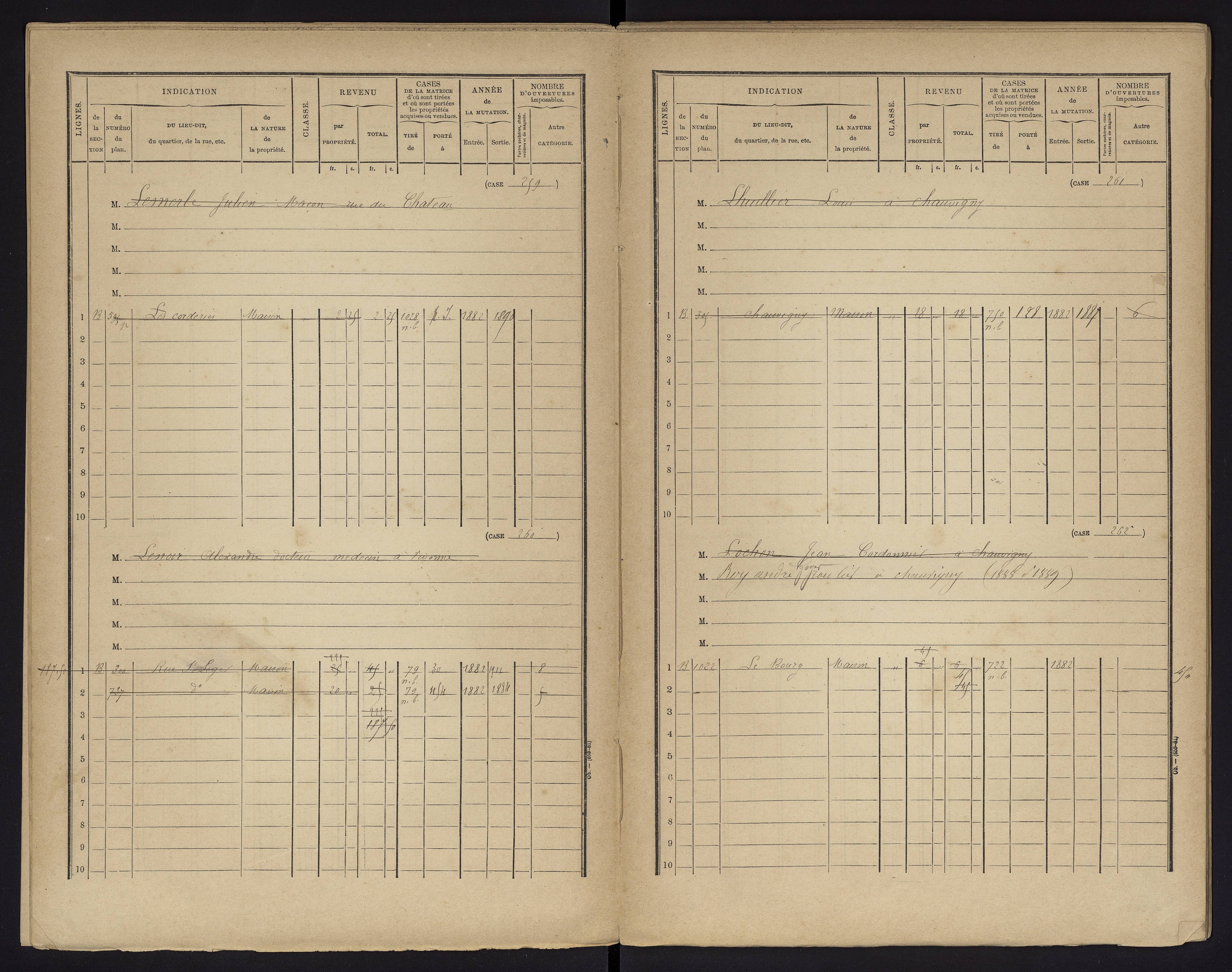 Chauvigny - FRAD086_cadastre Cases 1-600 