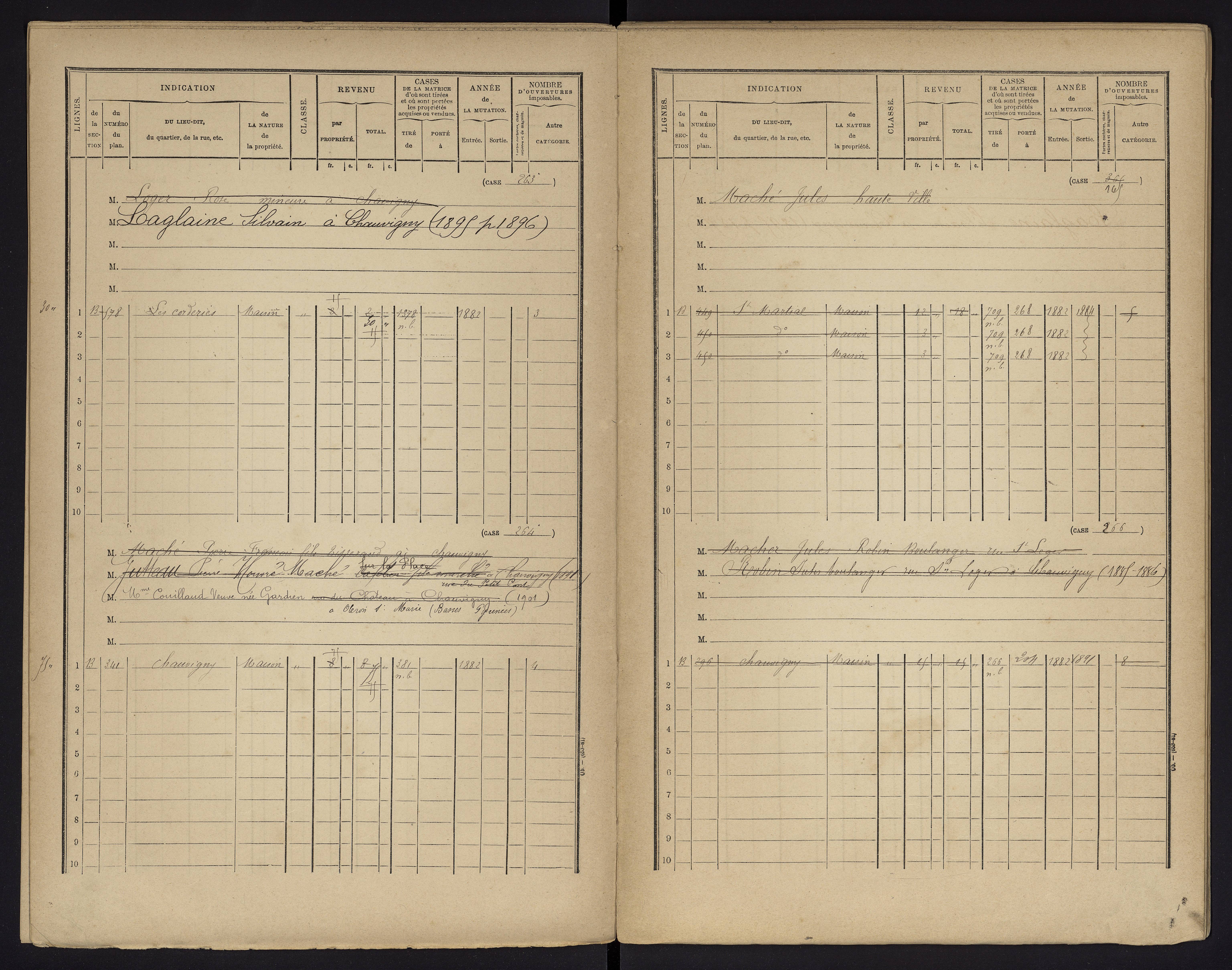 Chauvigny - FRAD086_cadastre Cases 1-600 