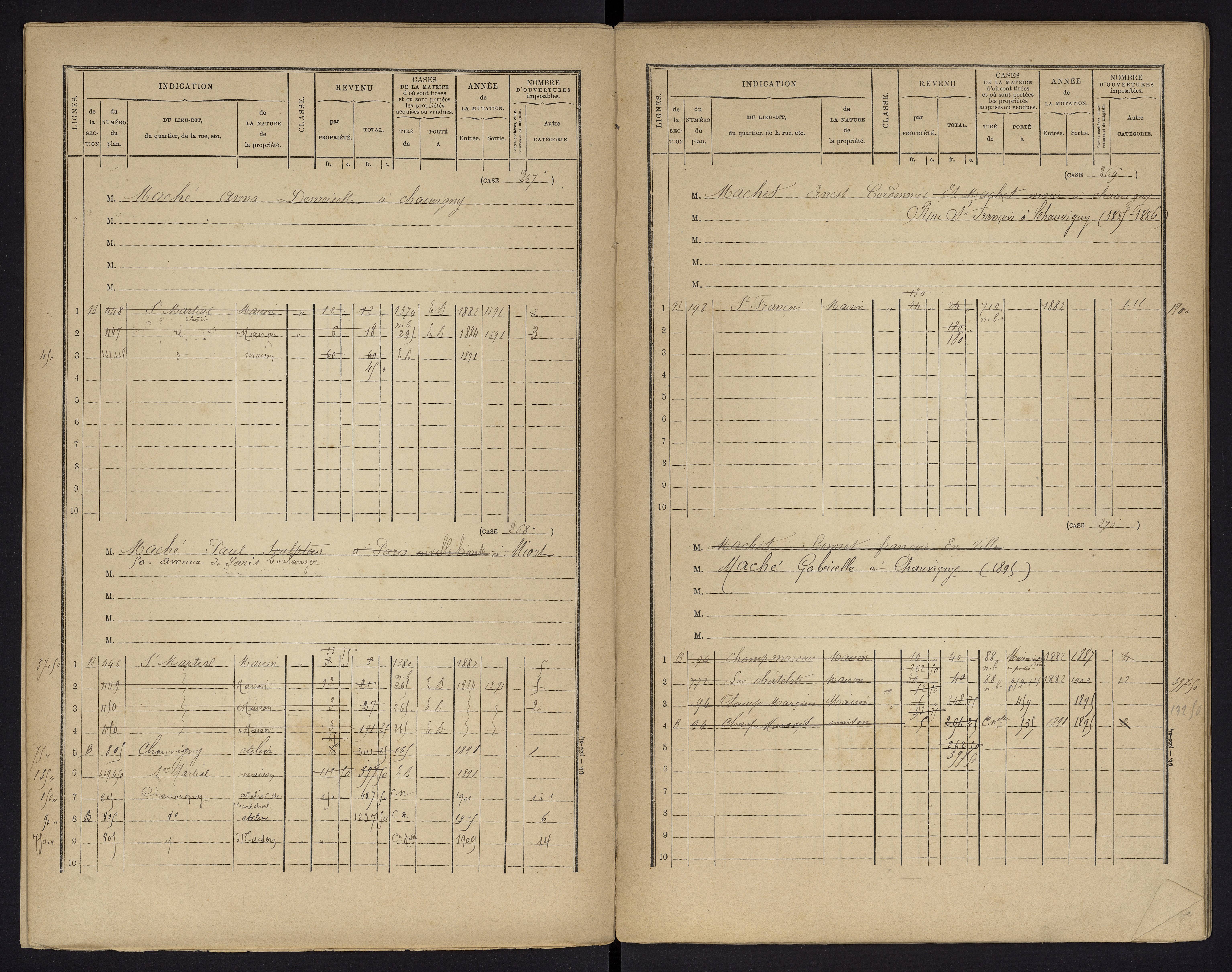 Chauvigny - FRAD086_cadastre Cases 1-600 