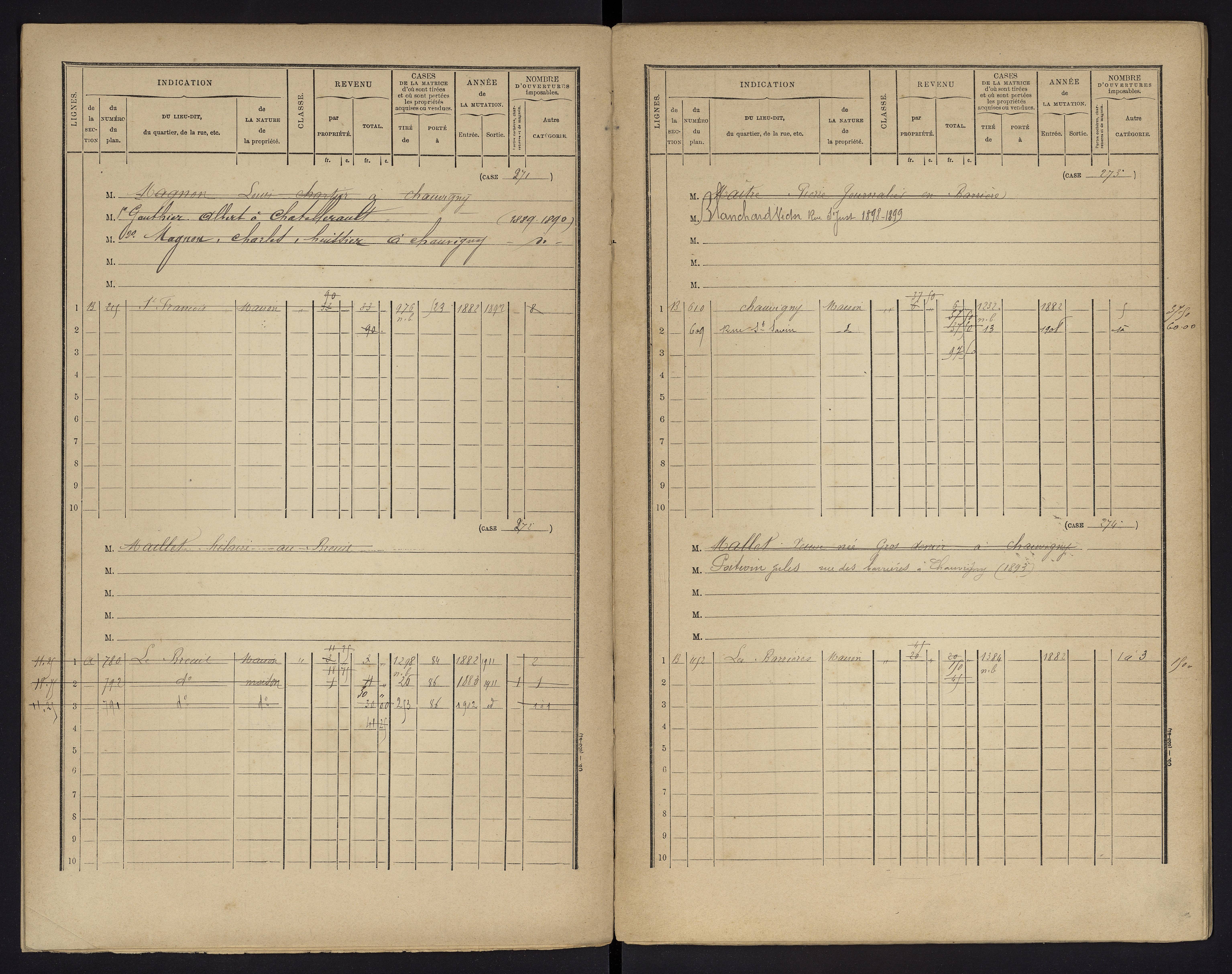 Chauvigny - FRAD086_cadastre Cases 1-600 