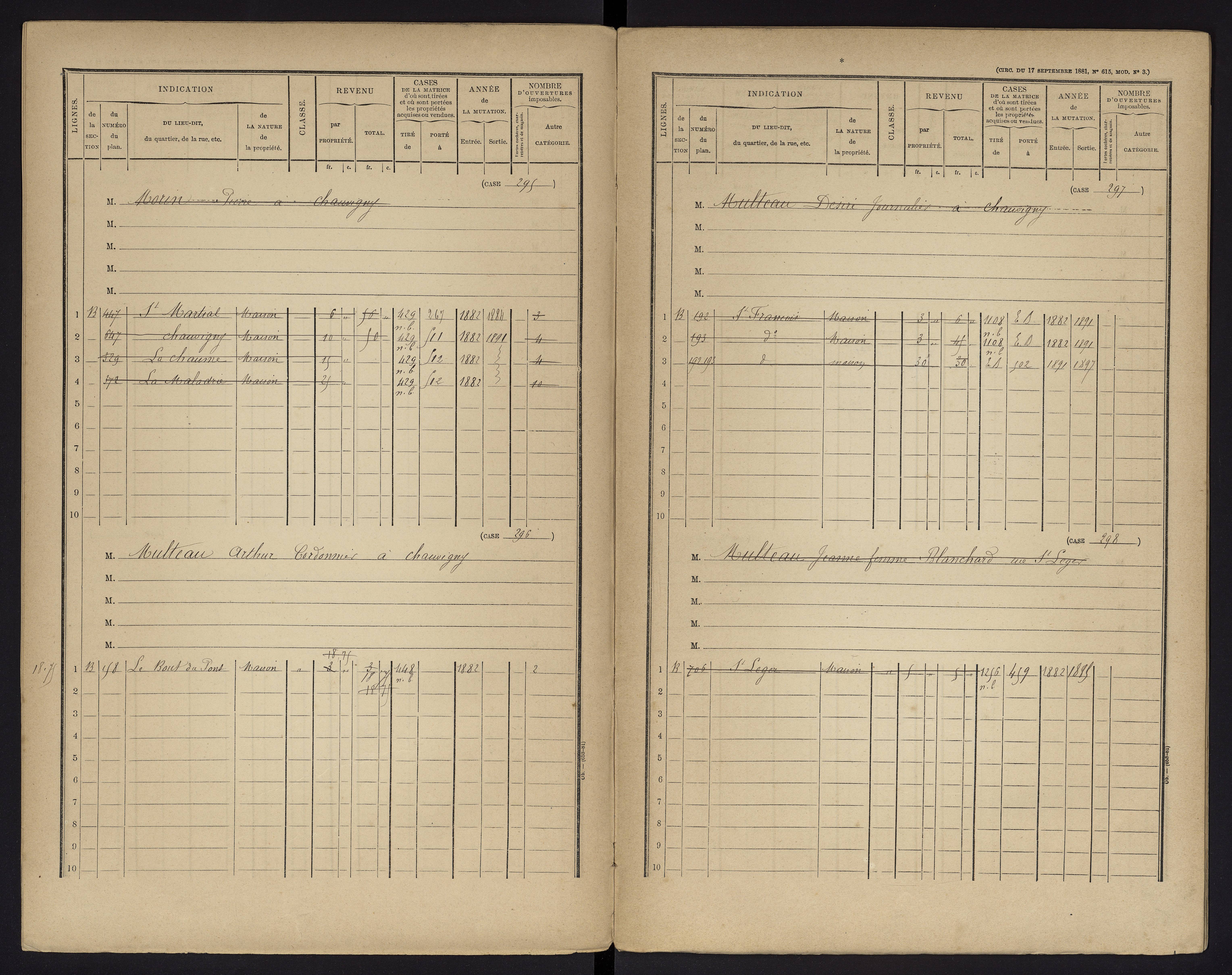 Chauvigny - FRAD086_cadastre Cases 1-600 
