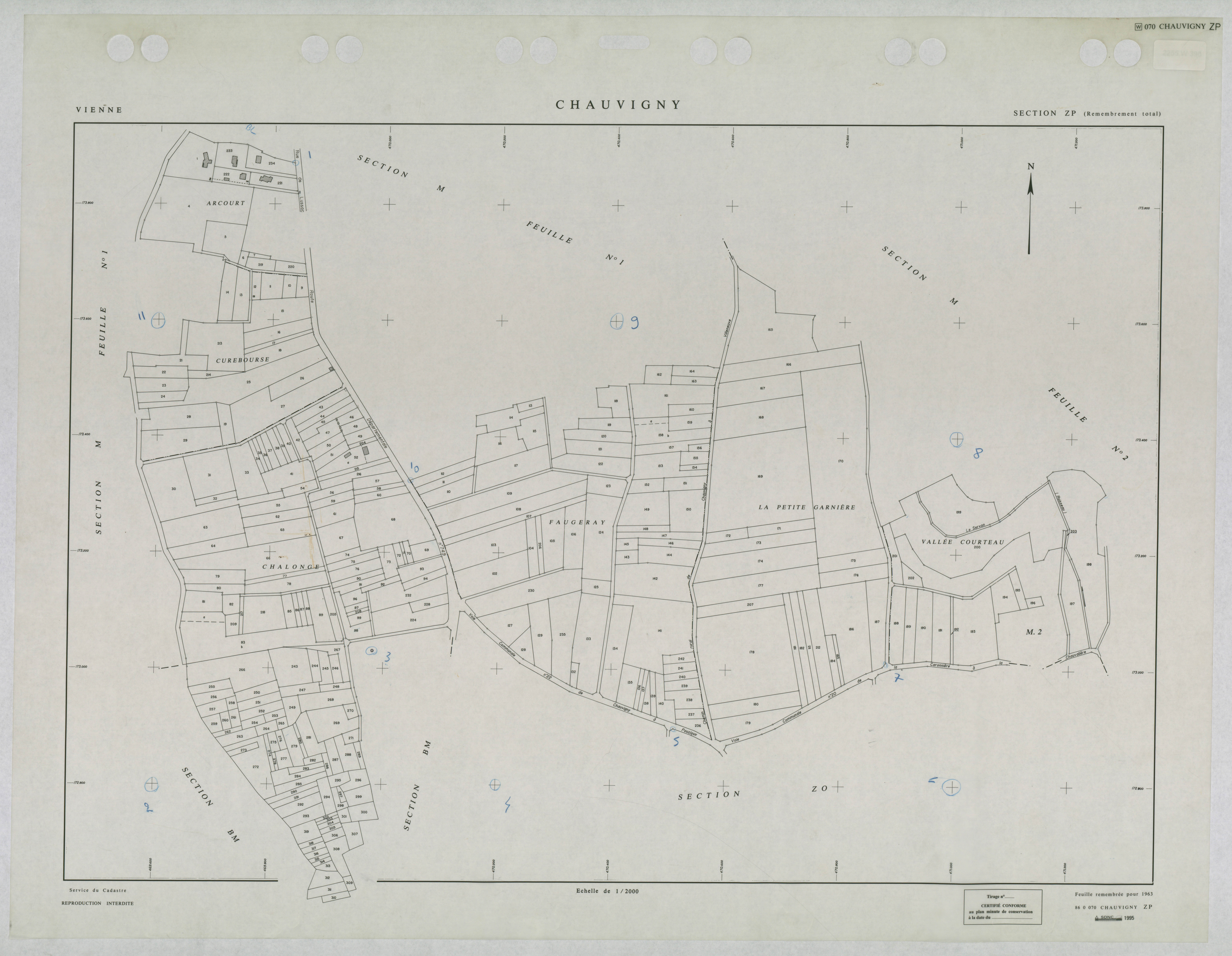 Chauvigny - FRAD086_cadastre Plans remembrés 