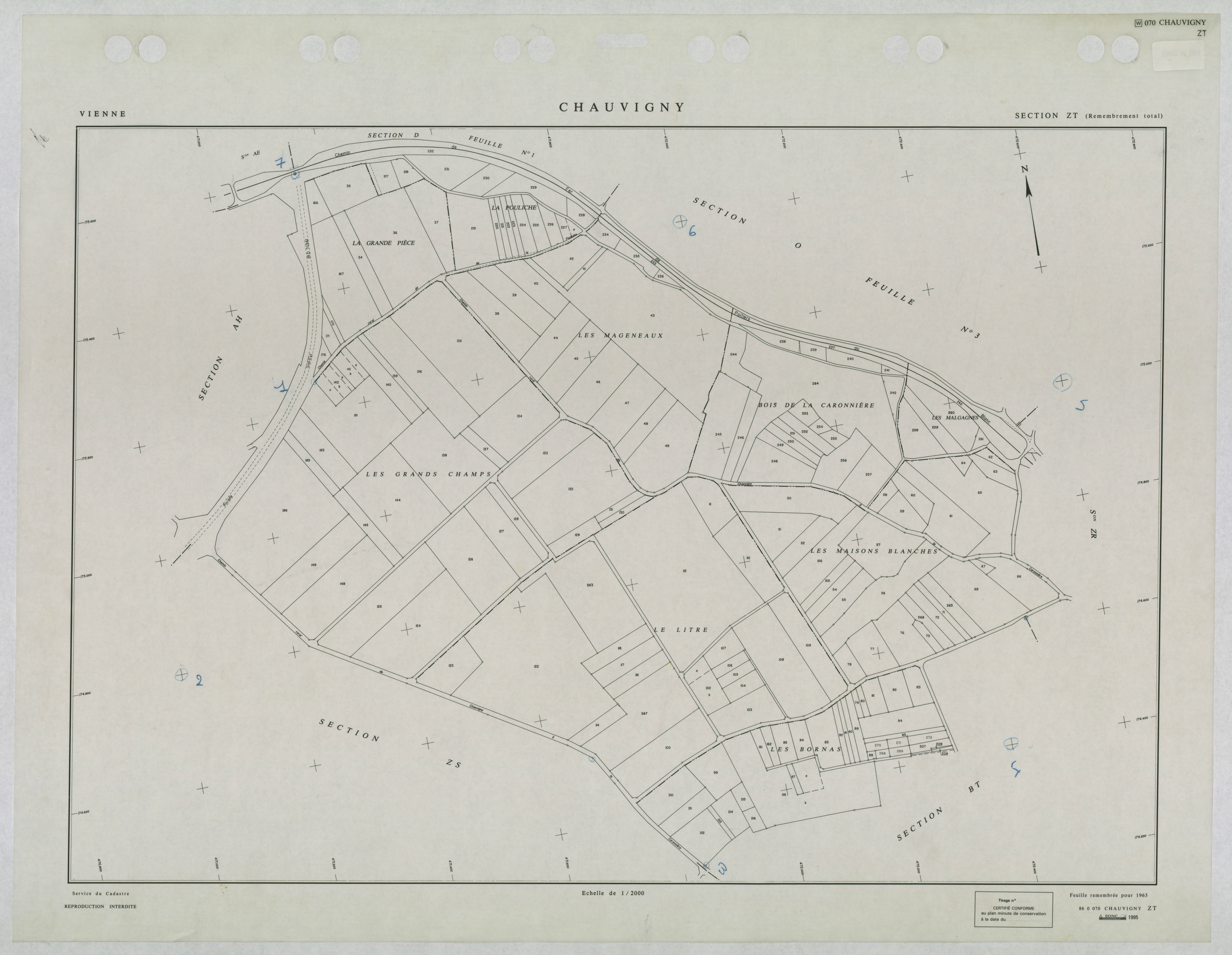 Chauvigny - FRAD086_cadastre Plans remembrés 