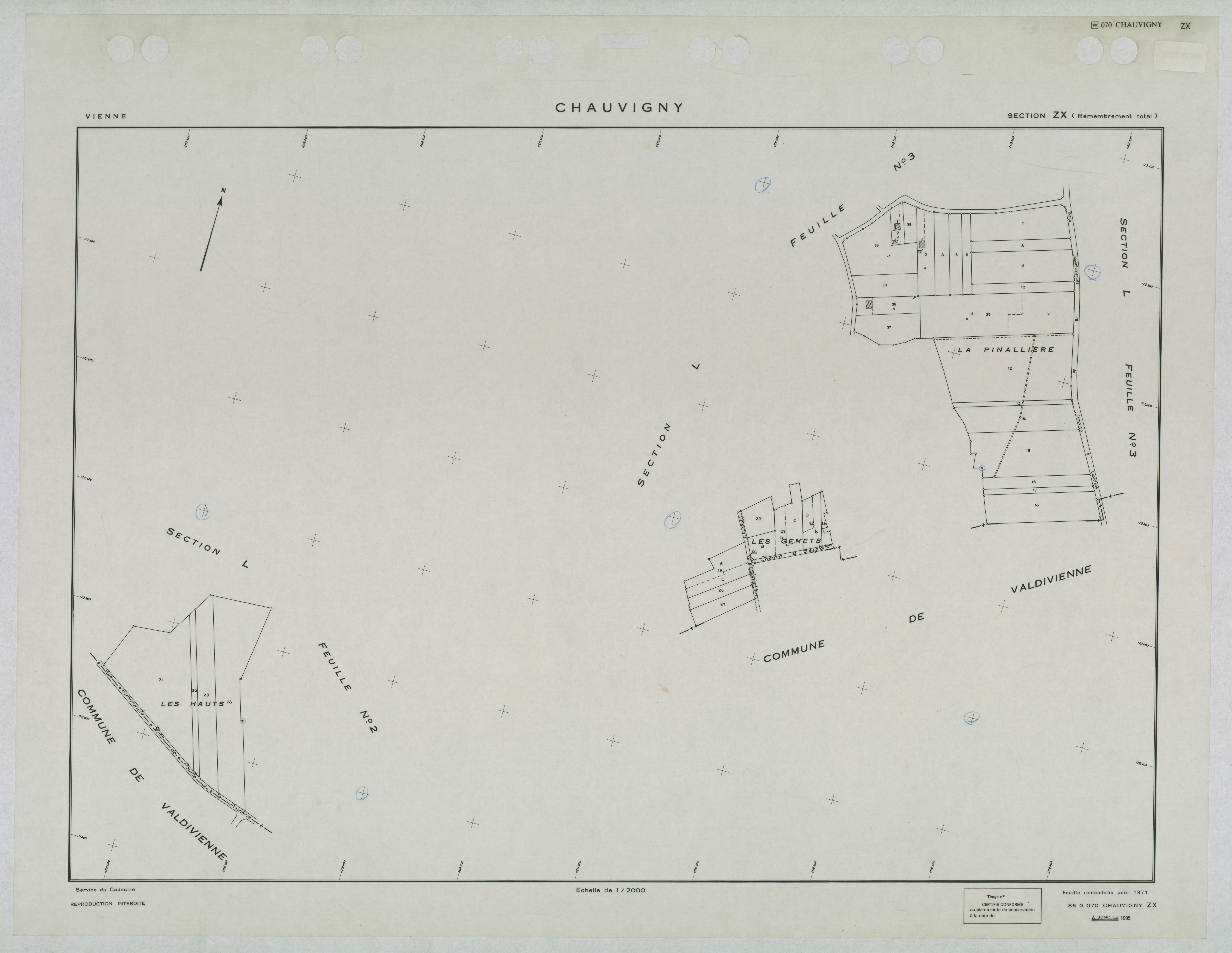 Chauvigny - FRAD086_cadastre Plans remembrés 