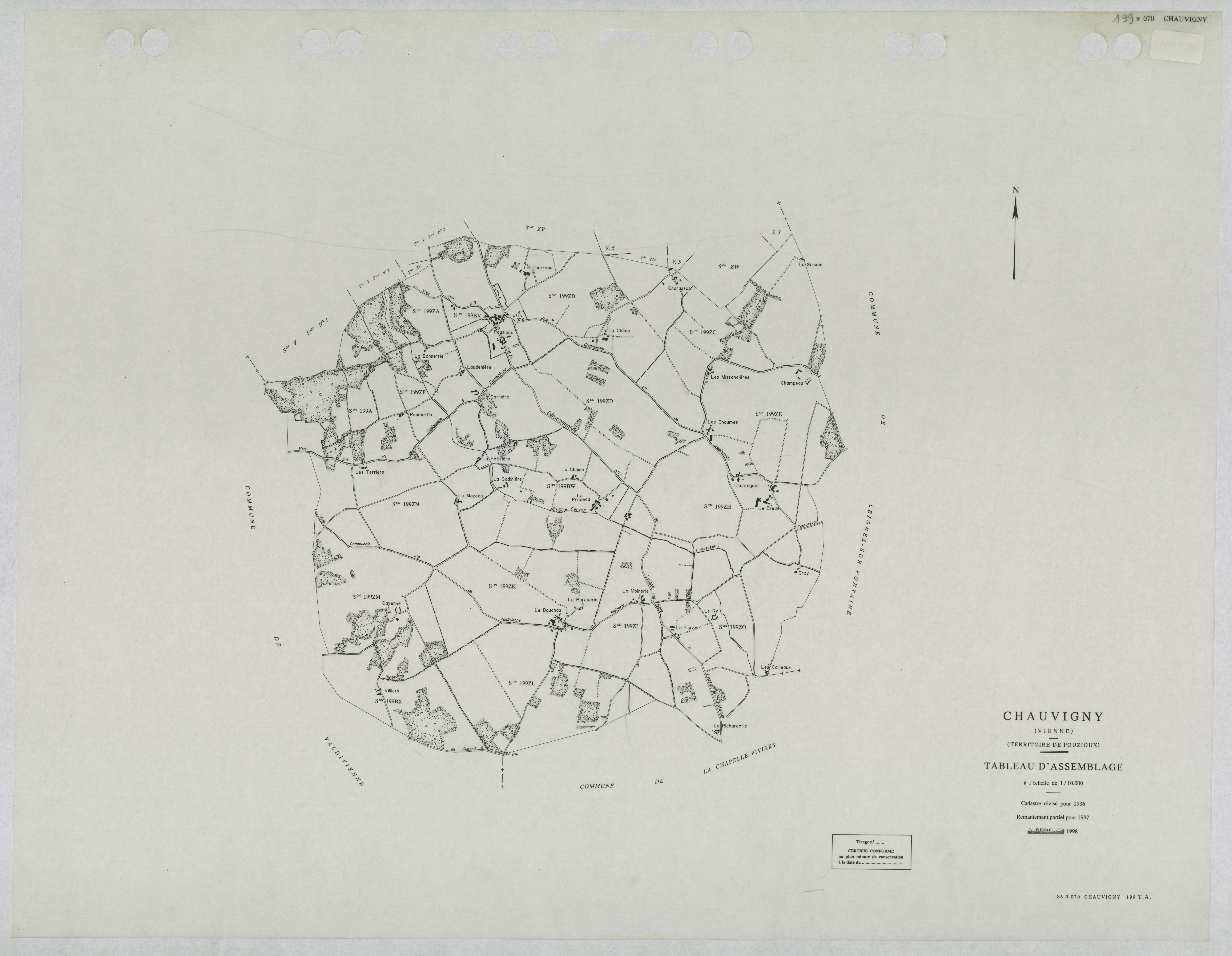 Chauvigny - FRAD086_cadastre Plans remembrés 
