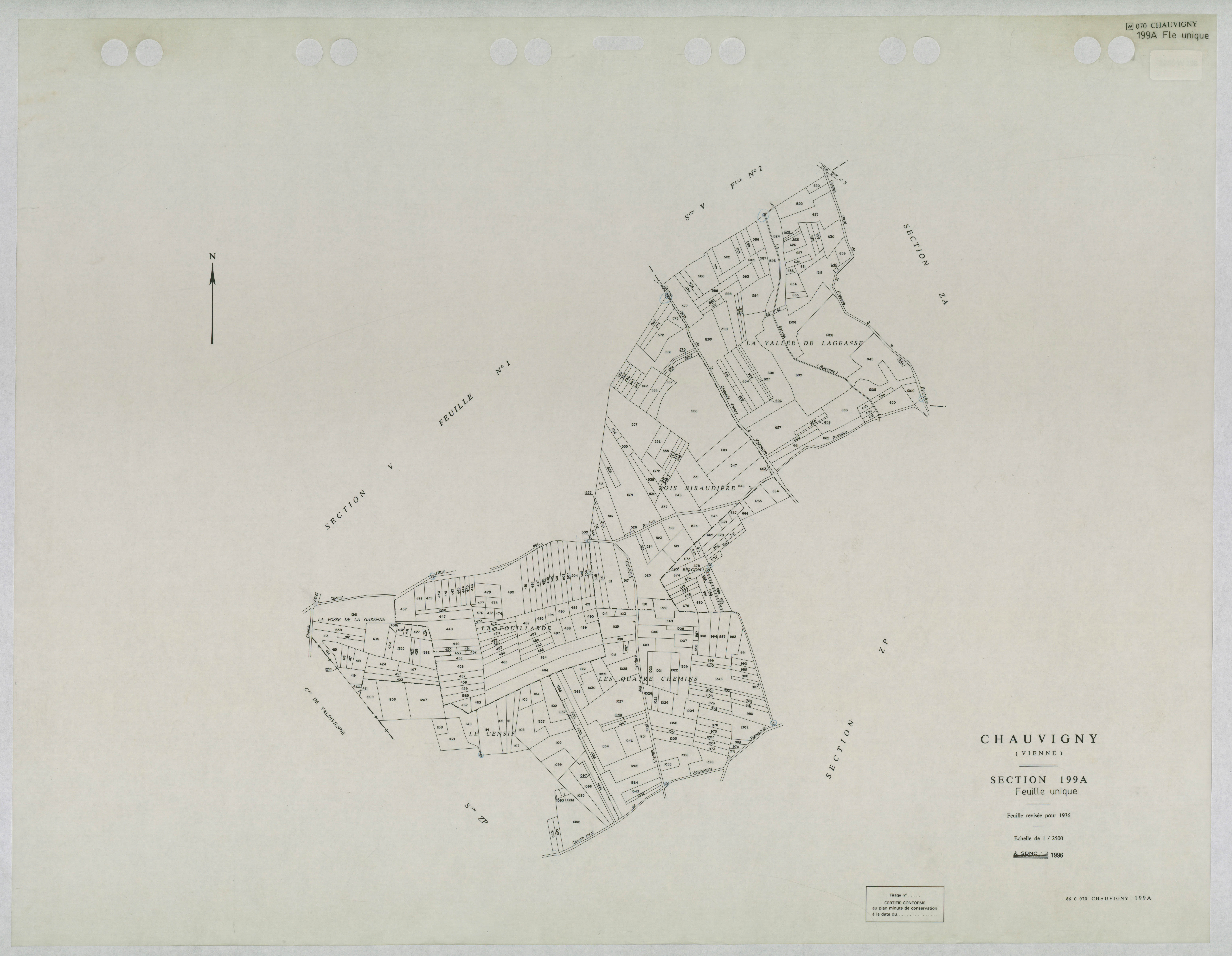 Chauvigny - FRAD086_cadastre Plans remembrés 