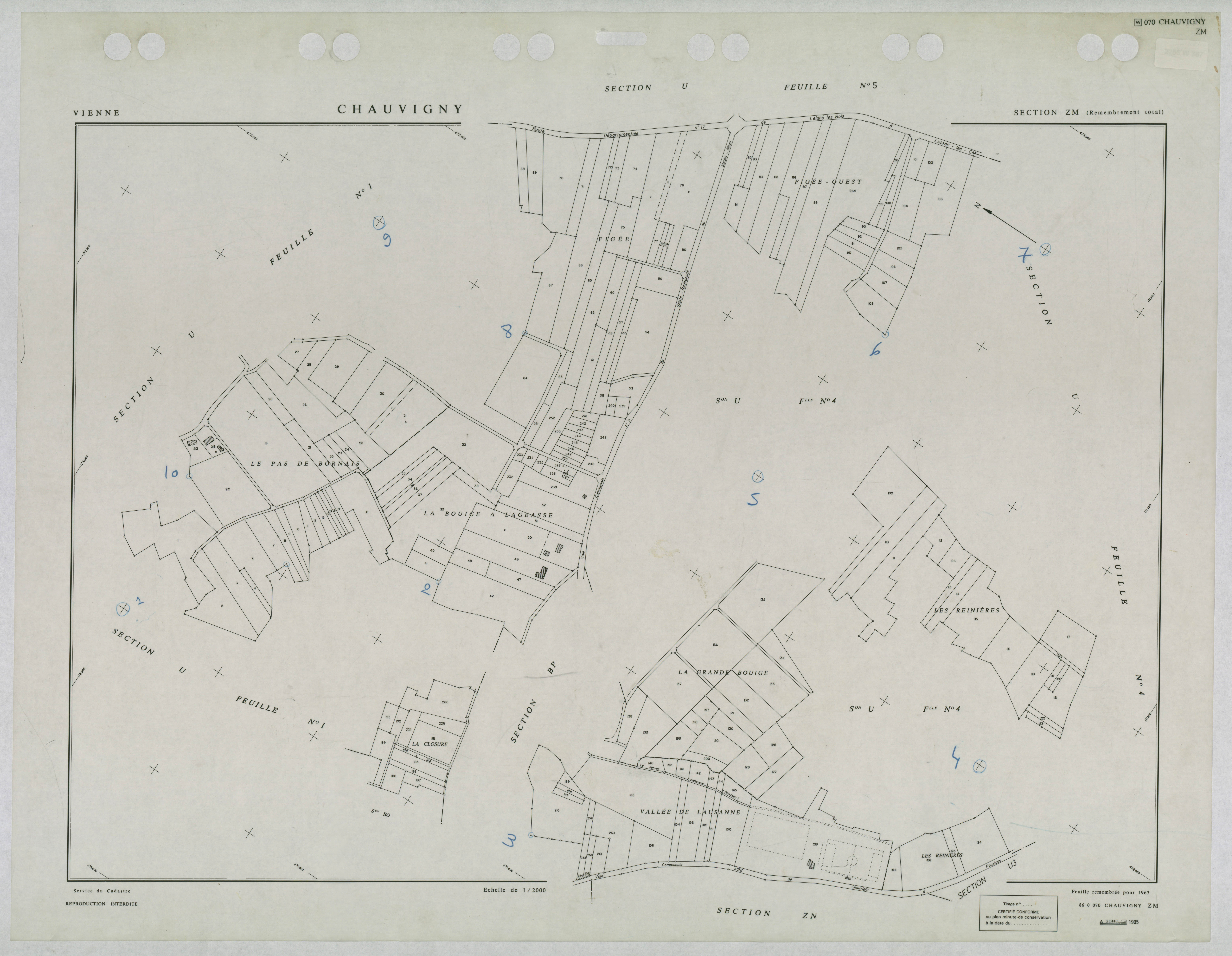 Chauvigny - FRAD086_cadastre Plans remembrés 