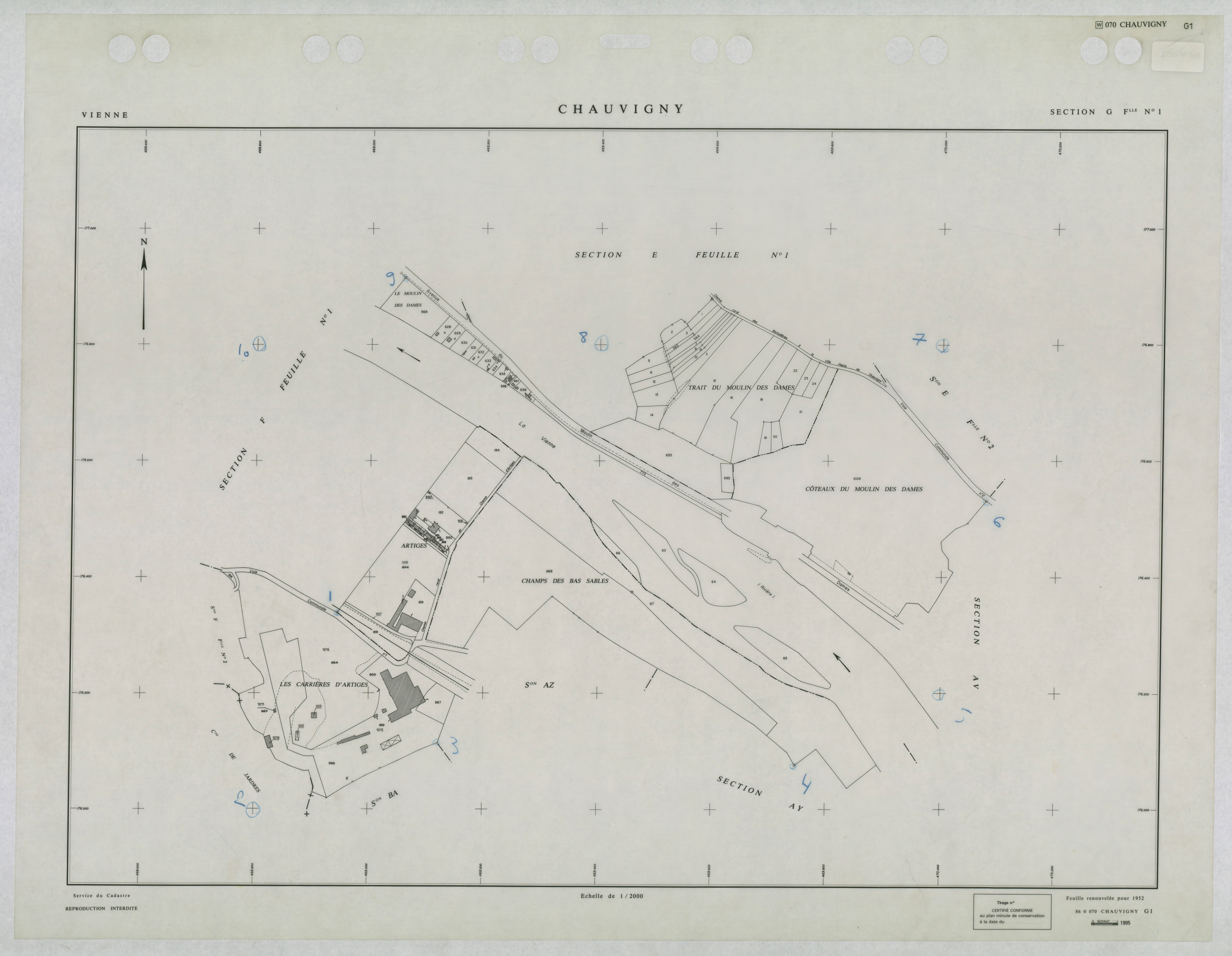 Chauvigny - FRAD086_cadastre Plans renouvelés 