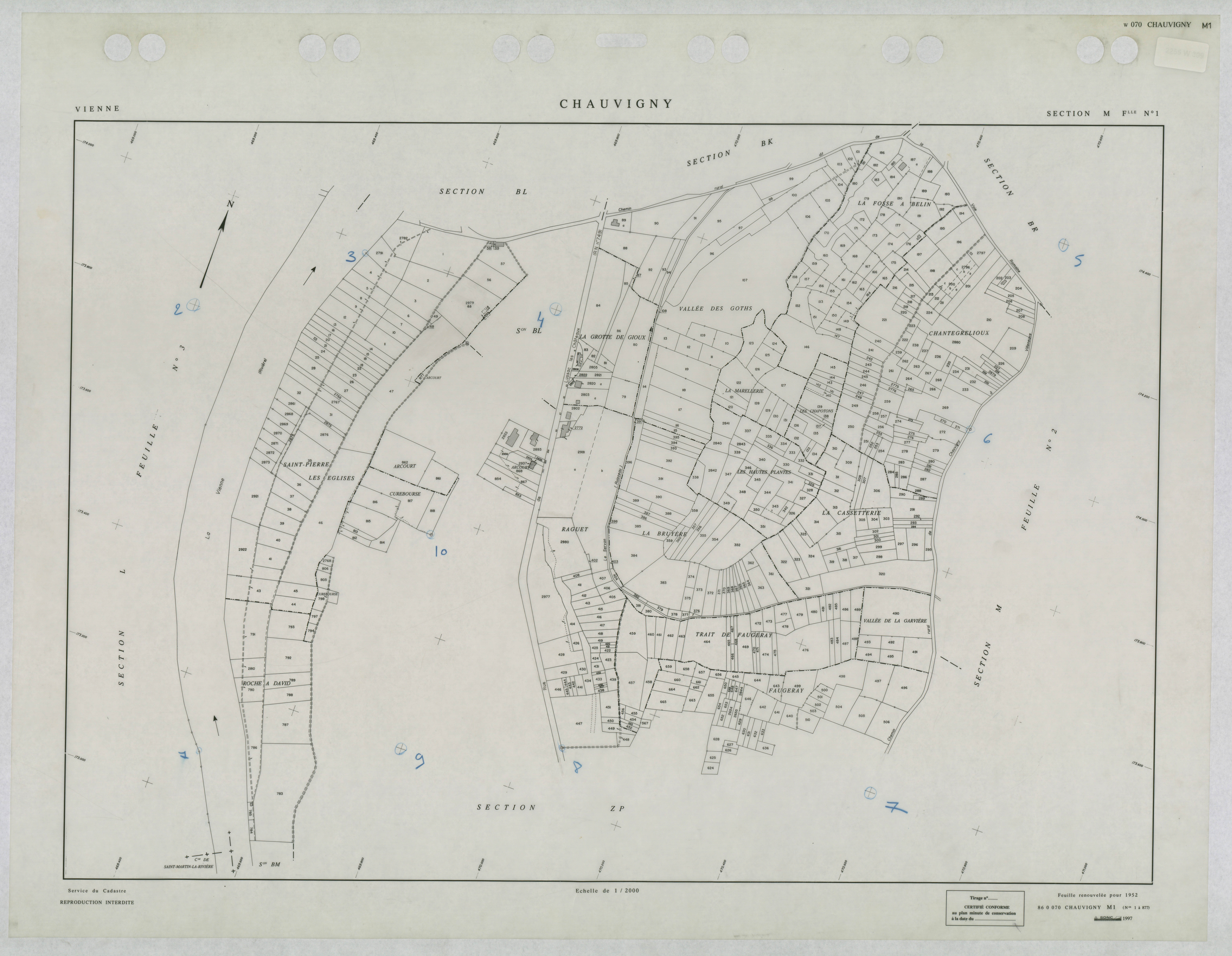 Chauvigny - FRAD086_cadastre Plans renouvelés 