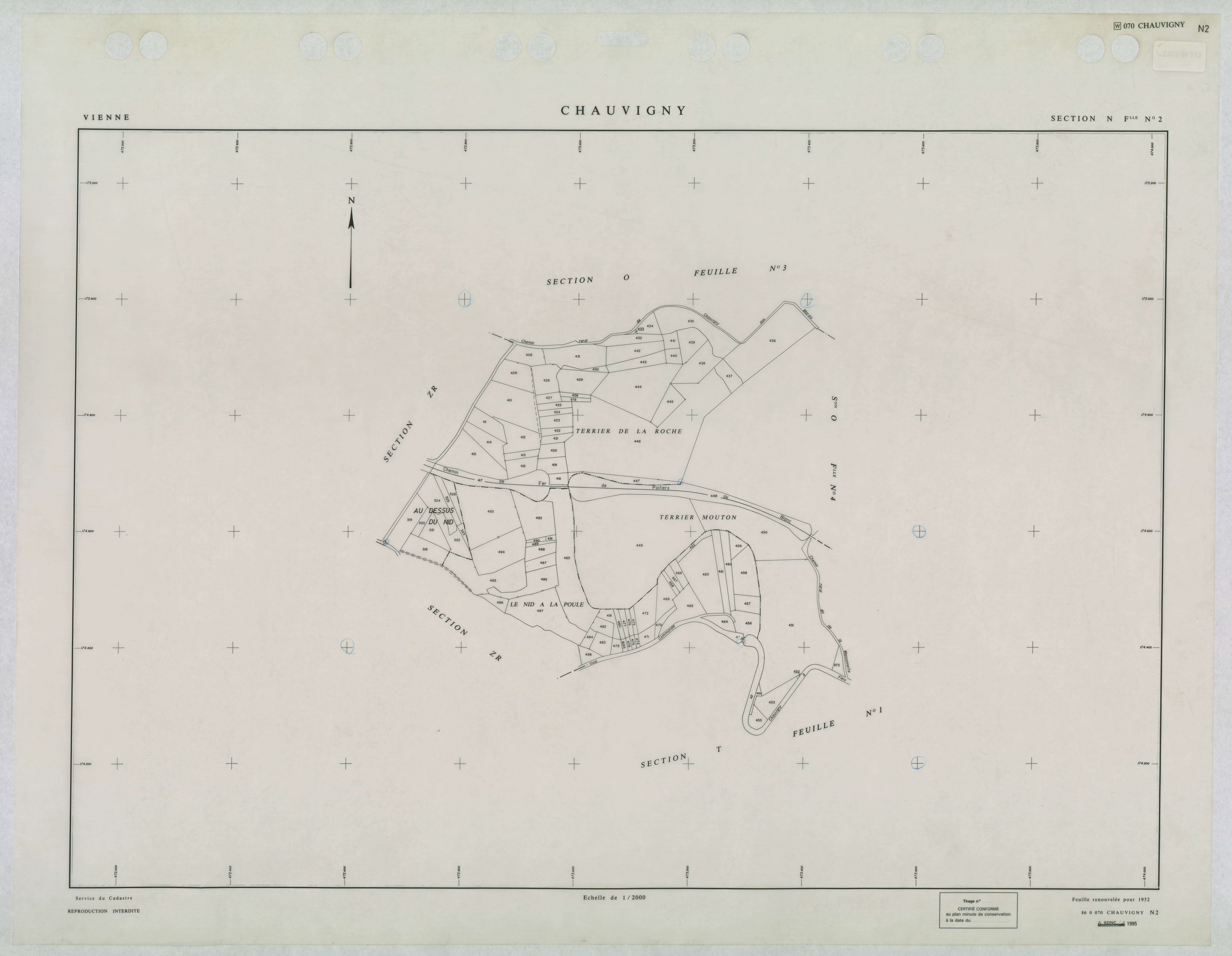 Chauvigny - FRAD086_cadastre Plans renouvelés 