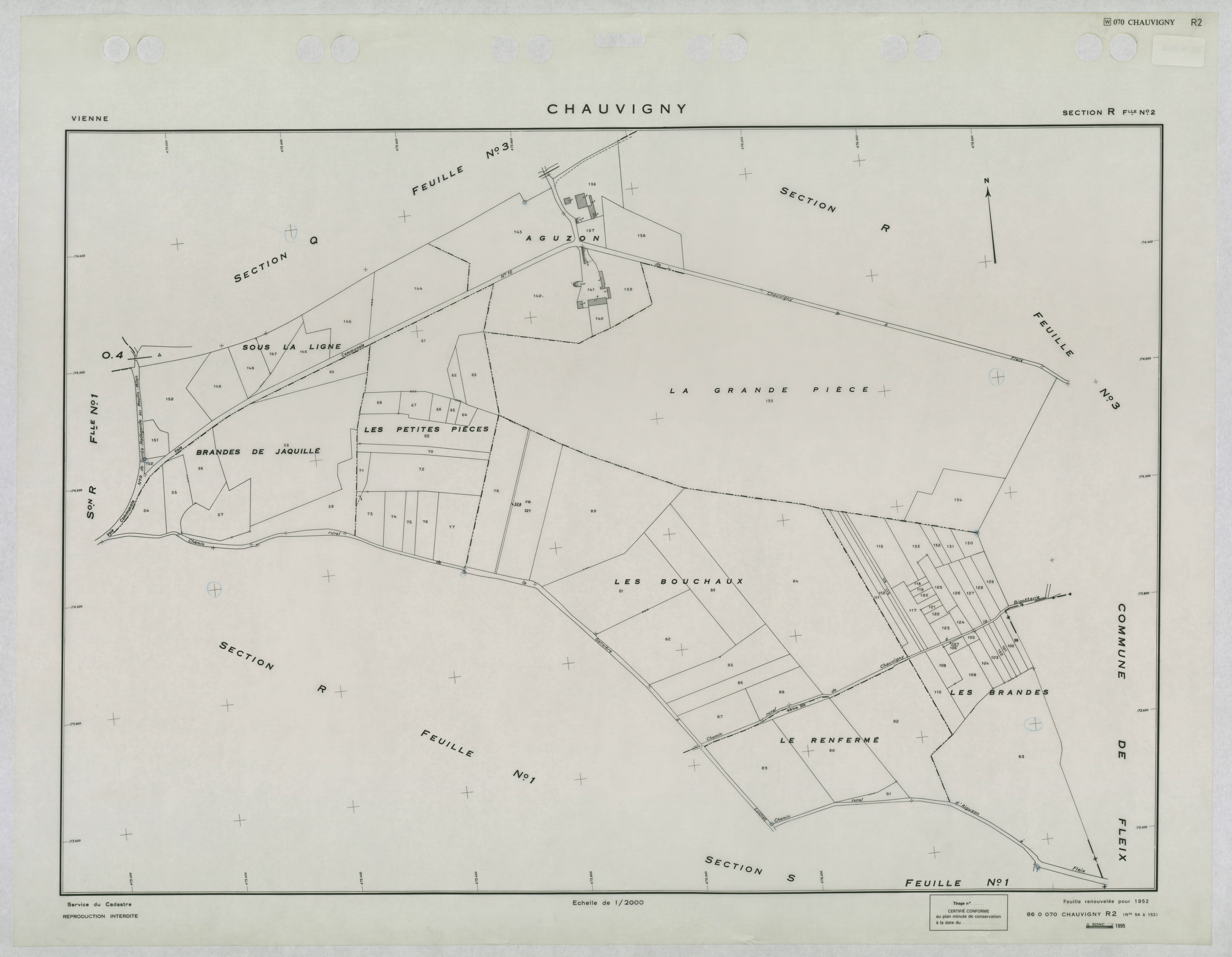 Chauvigny - FRAD086_cadastre Plans renouvelés 