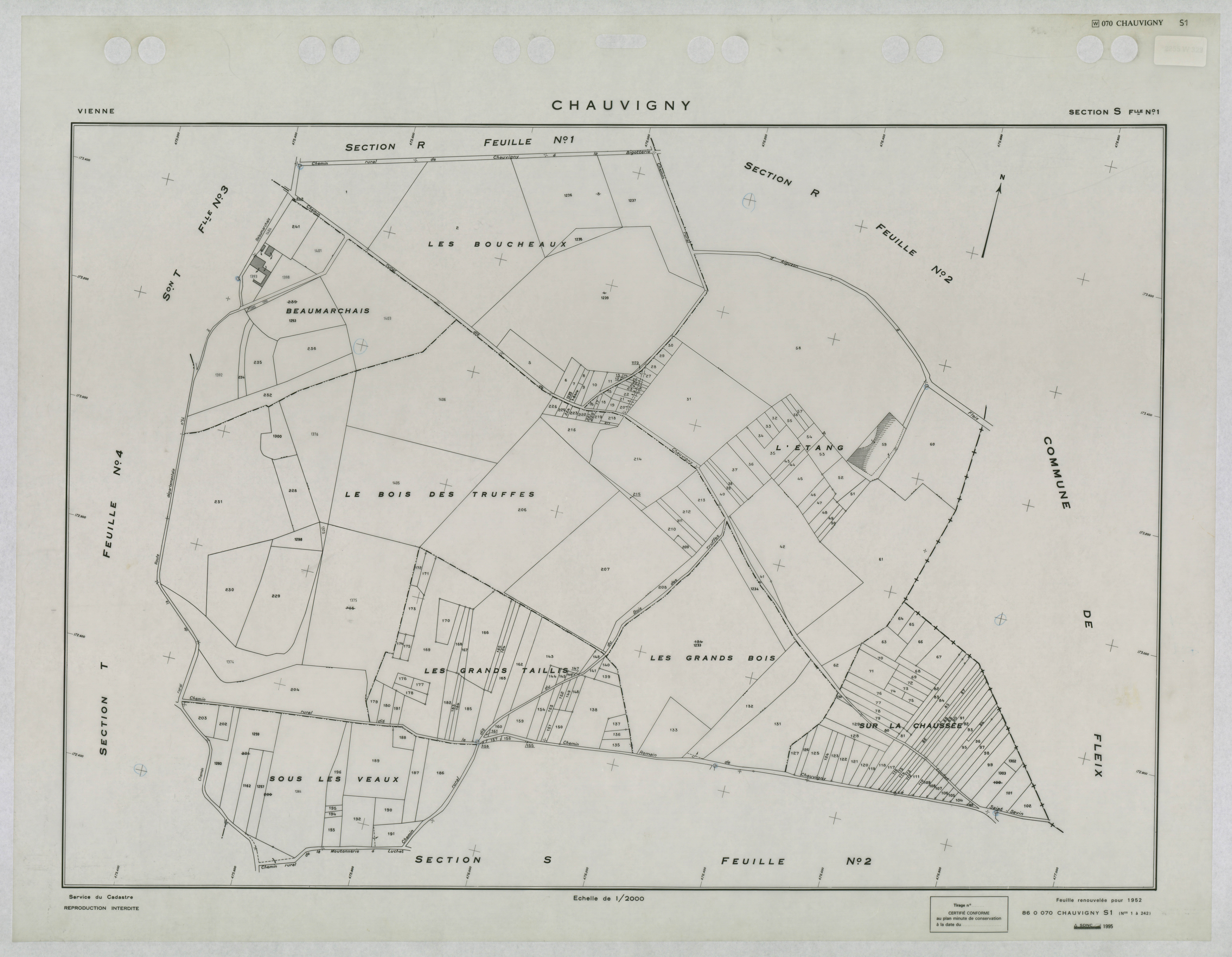 Chauvigny - FRAD086_cadastre Plans renouvelés 