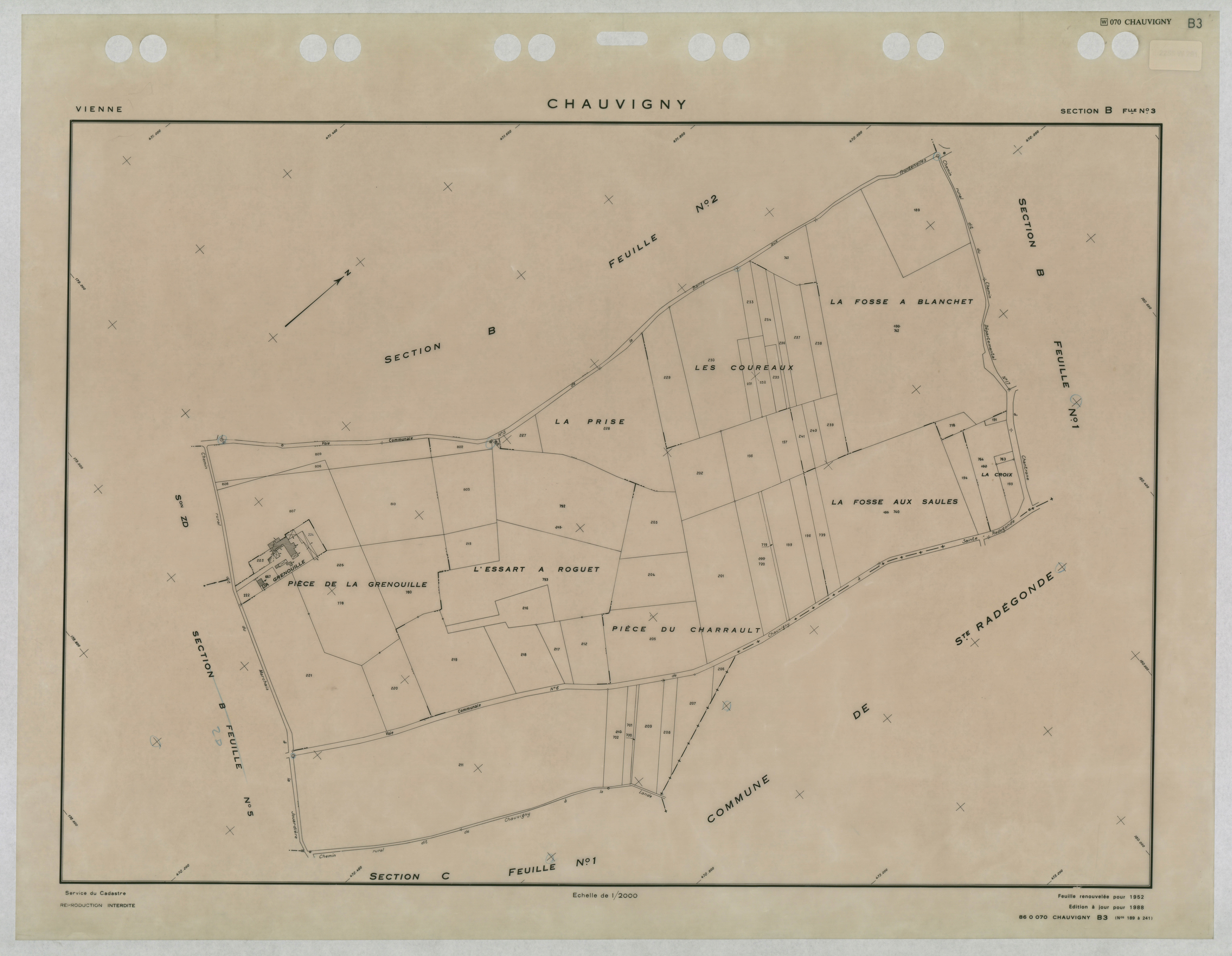 Chauvigny - FRAD086_cadastre Plans renouvelés 