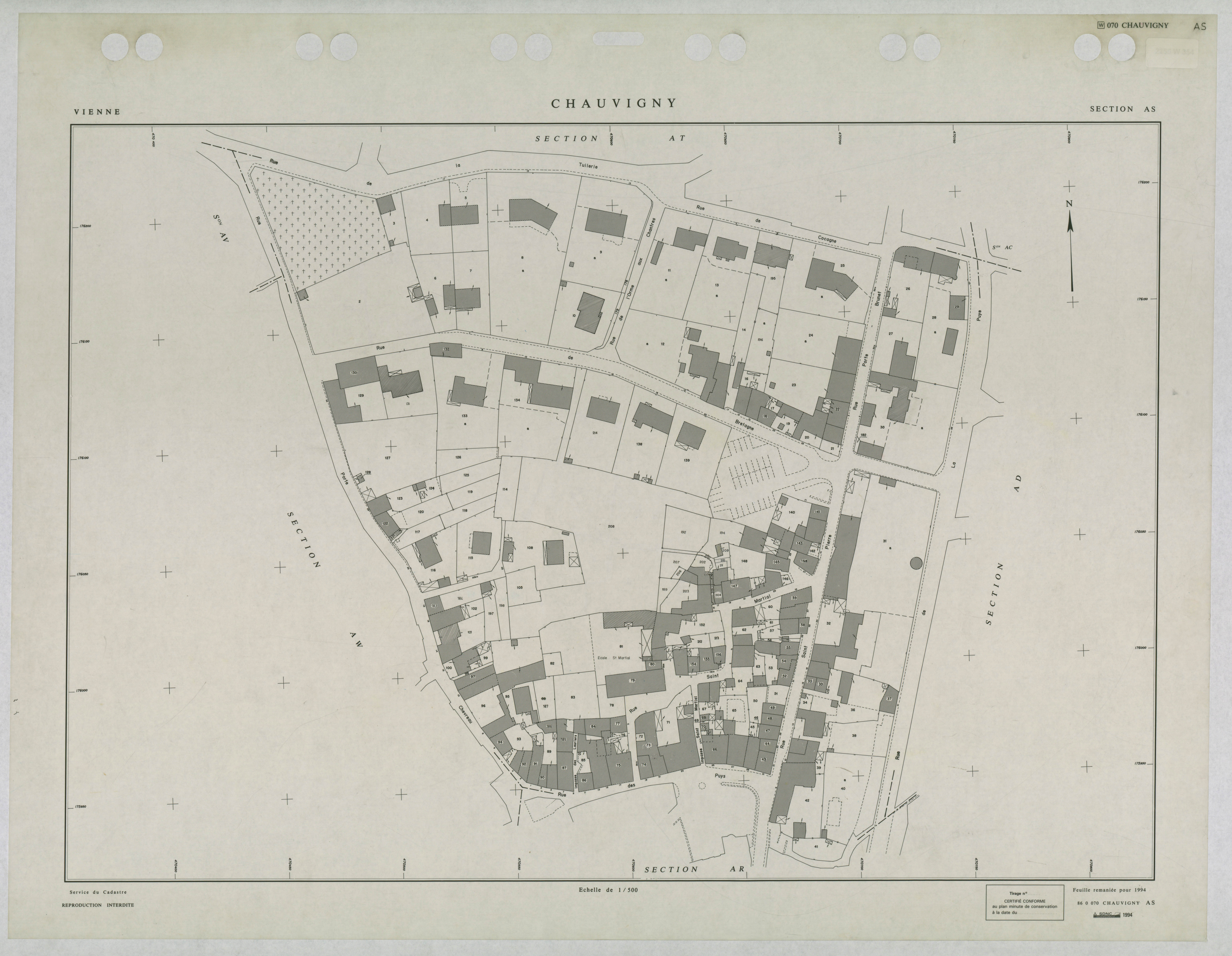 Chauvigny - FRAD086_cadastre Plans remaniés 