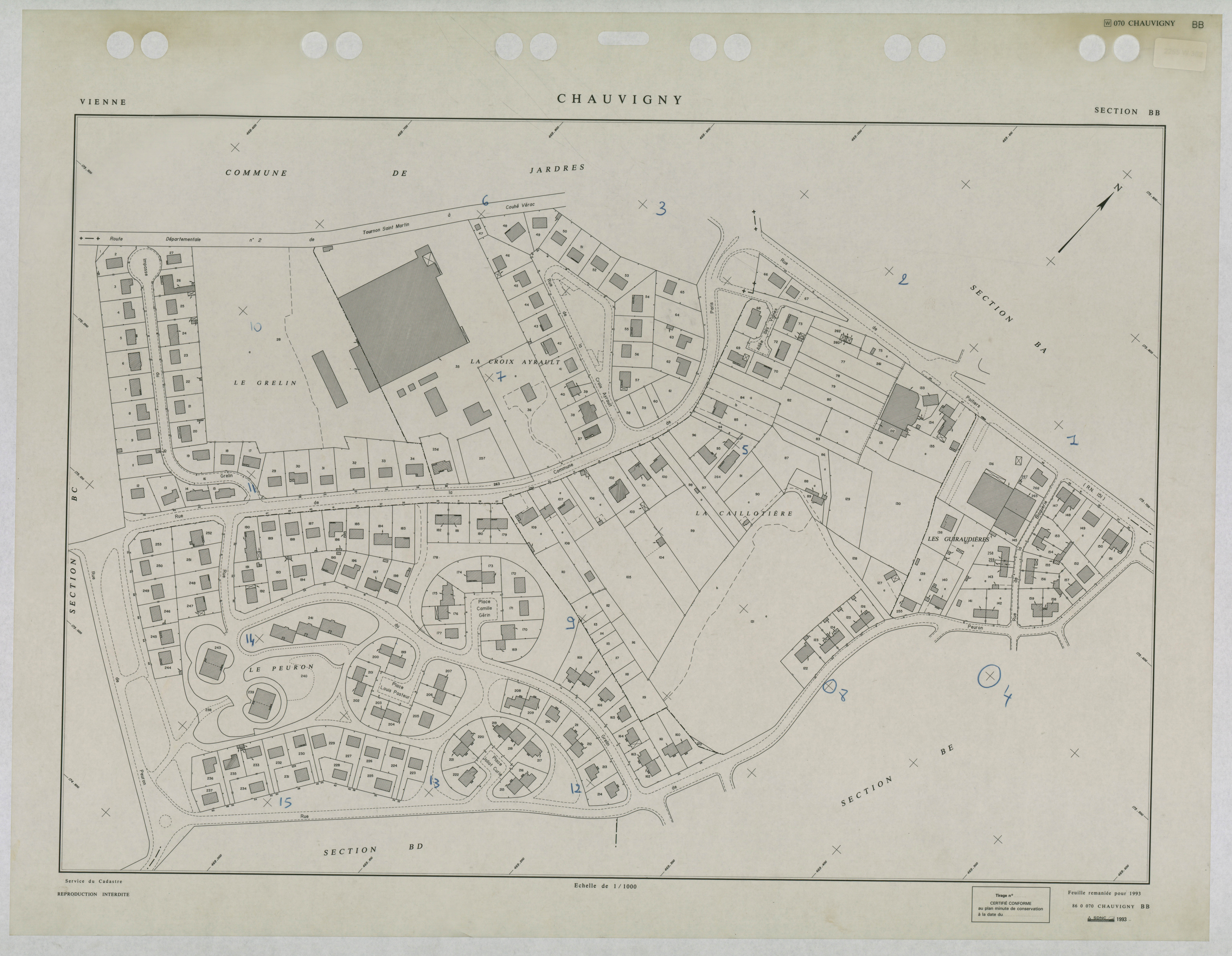 Chauvigny - FRAD086_cadastre Plans remaniés 